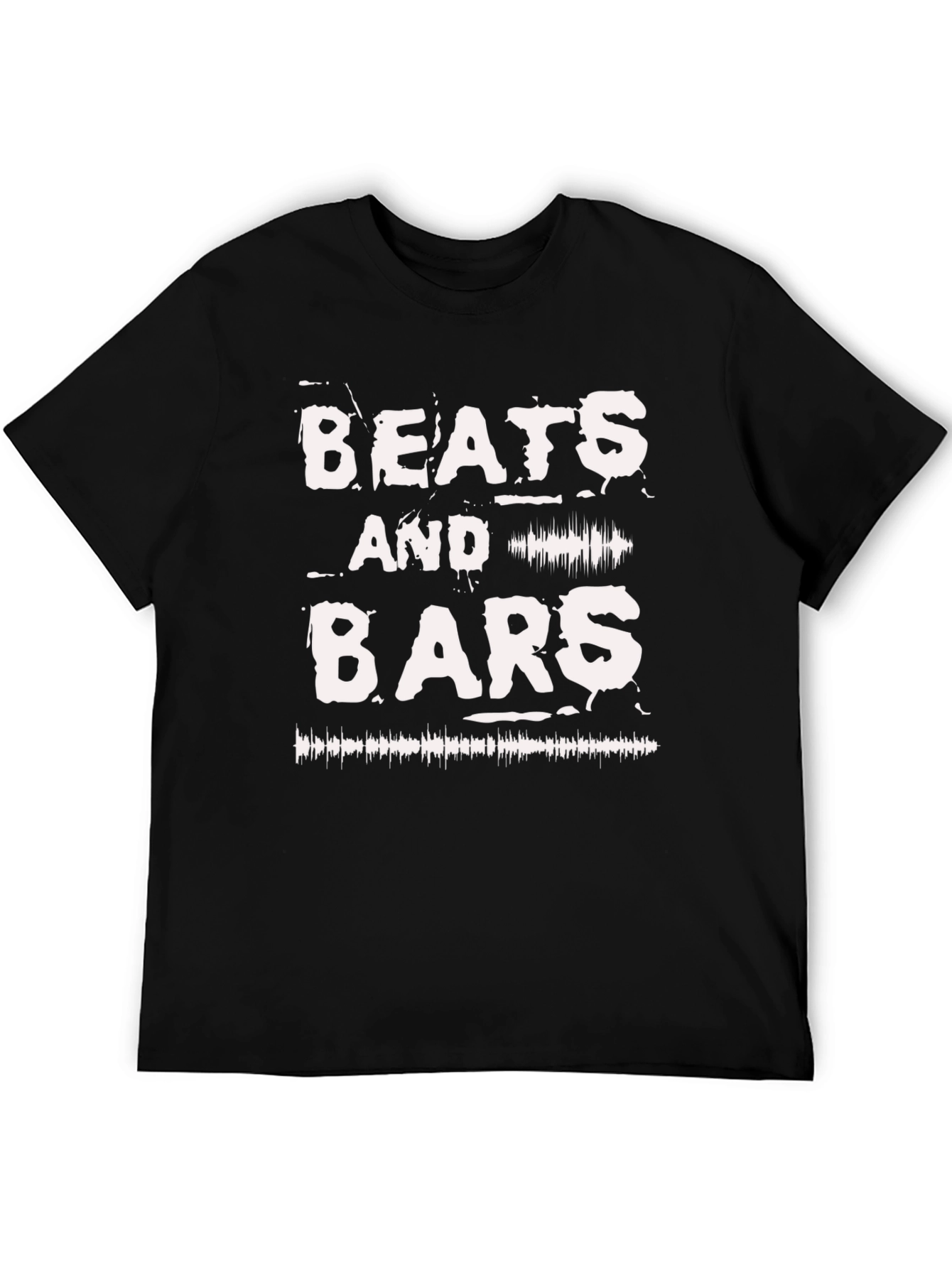 Beats and Bars Graphic T-Shirt - Black