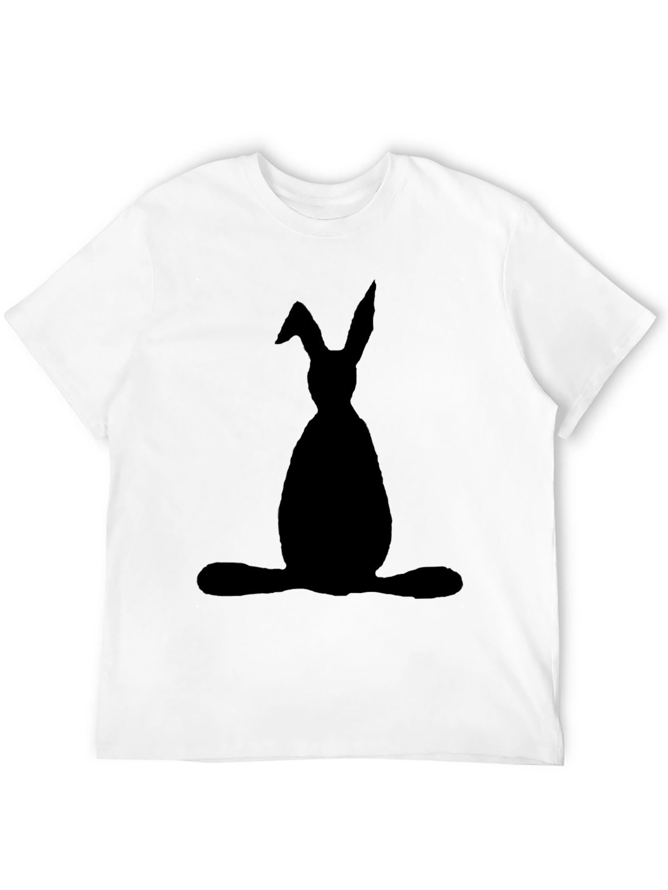 Black Bunny Silhouette Graphic T-Shirt