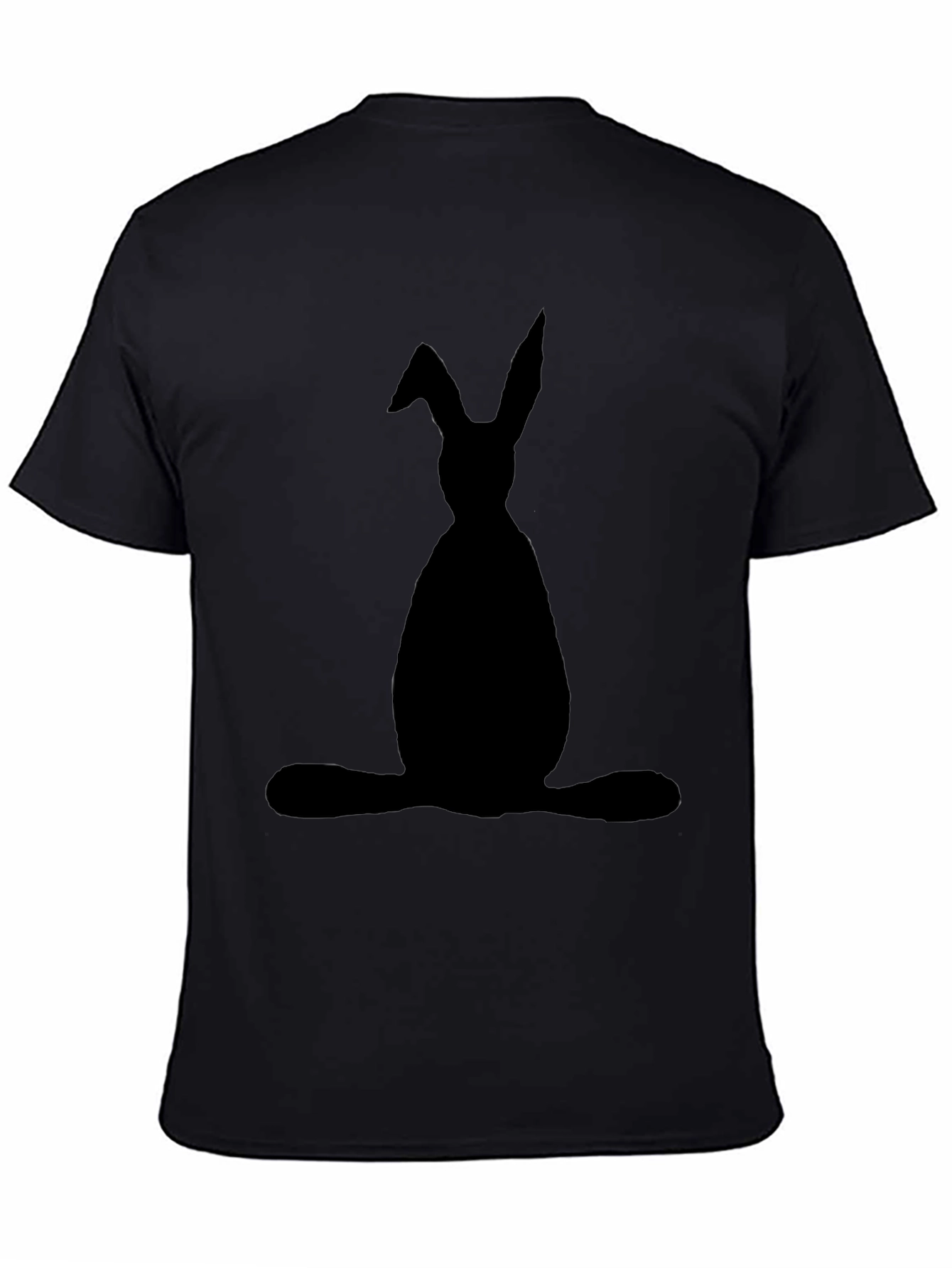 Black Bunny Silhouette Graphic T-Shirt