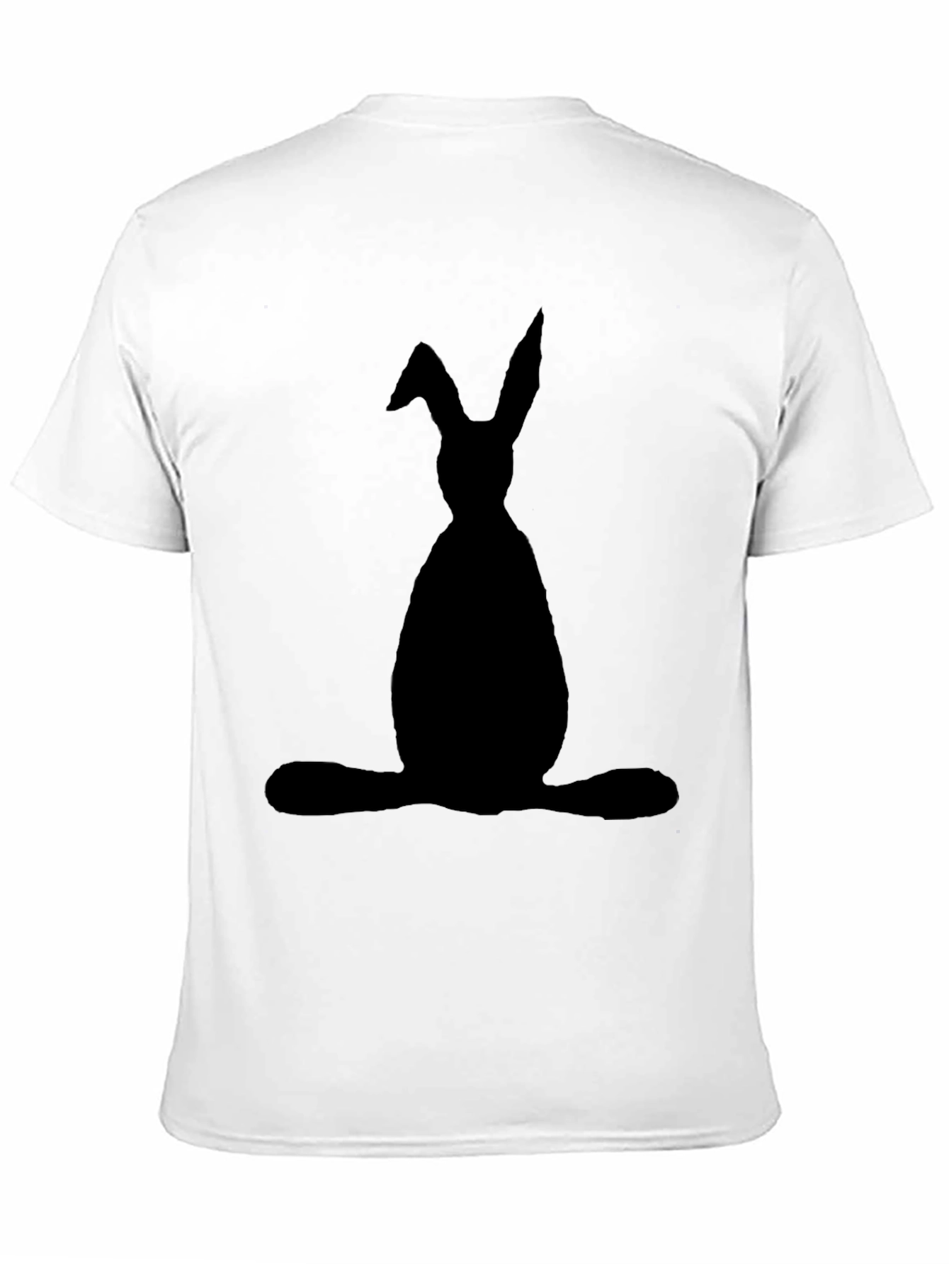 Black Bunny Silhouette Graphic T-Shirt