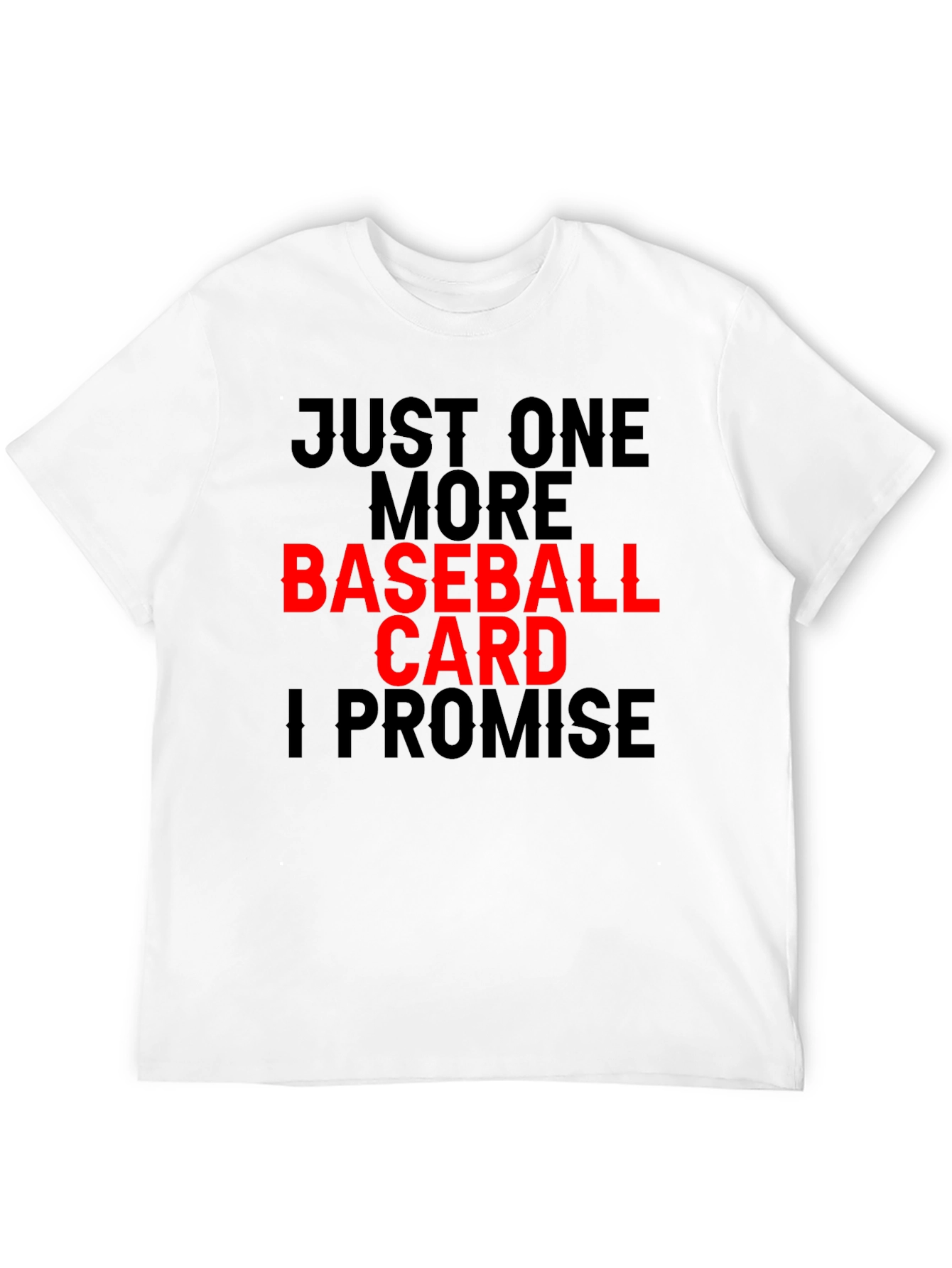 Baseball Card Obsessed Black T-Shirt