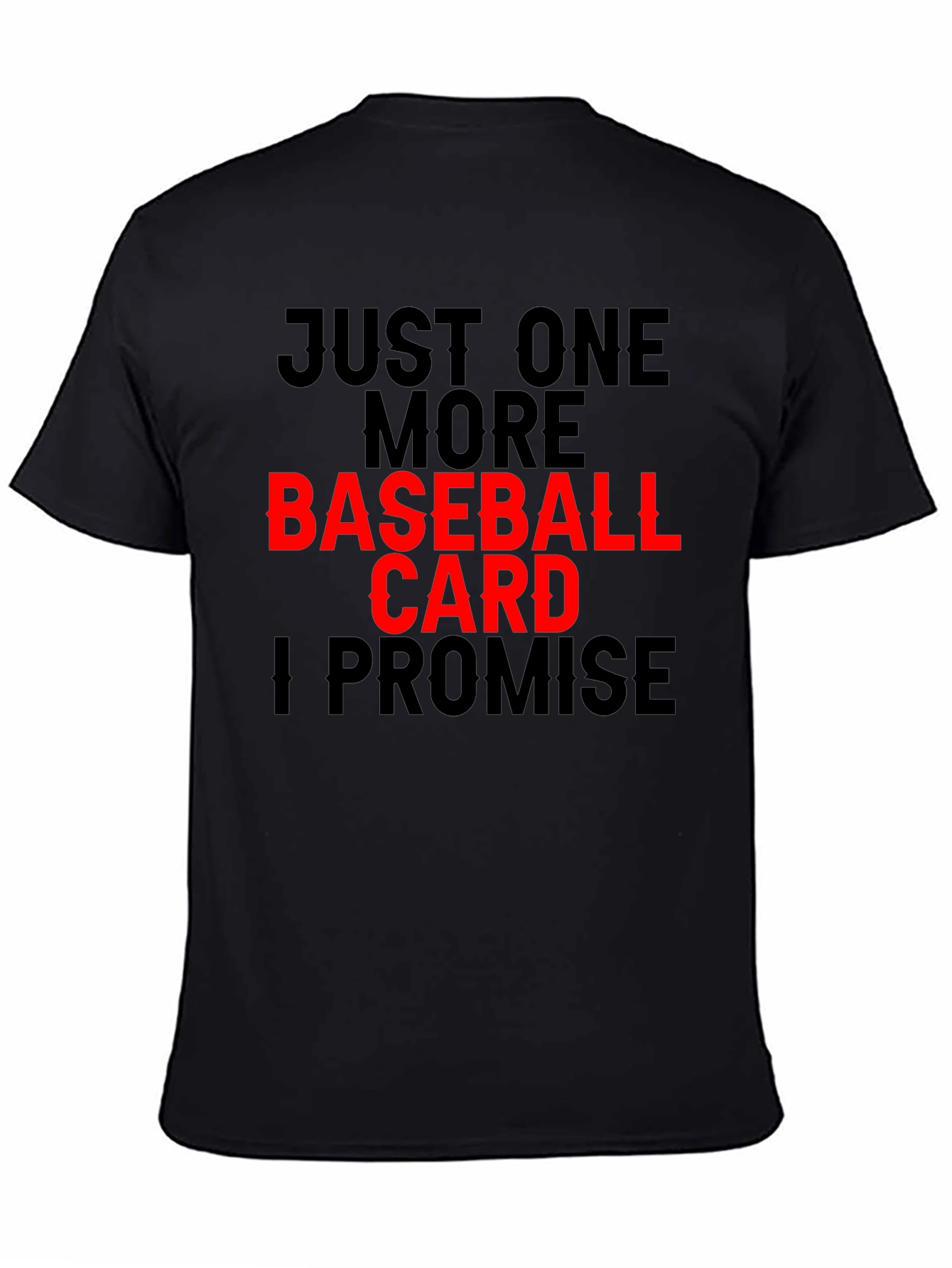 Baseball Card Obsessed Black T-Shirt