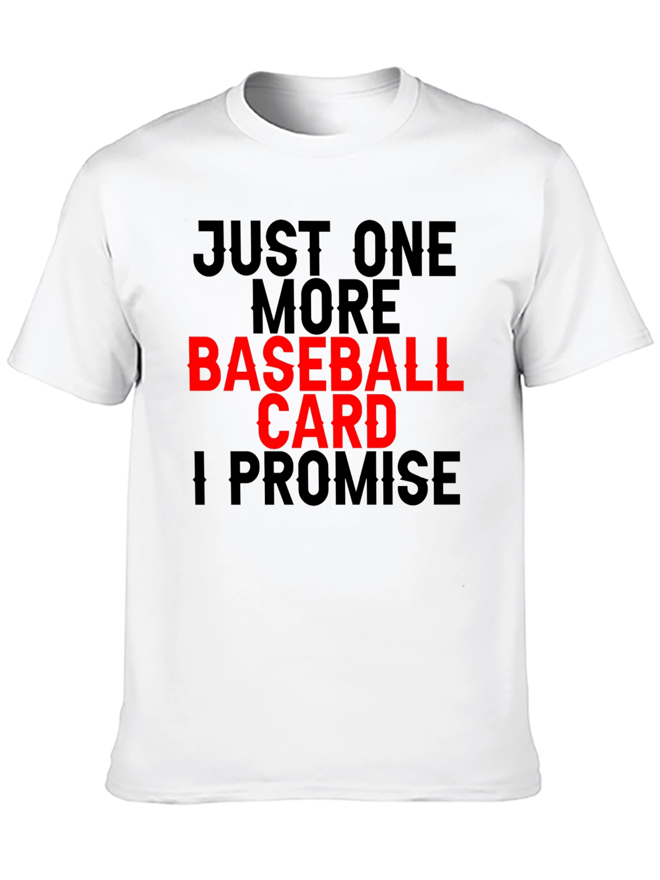 Baseball Card Obsessed Black T-Shirt