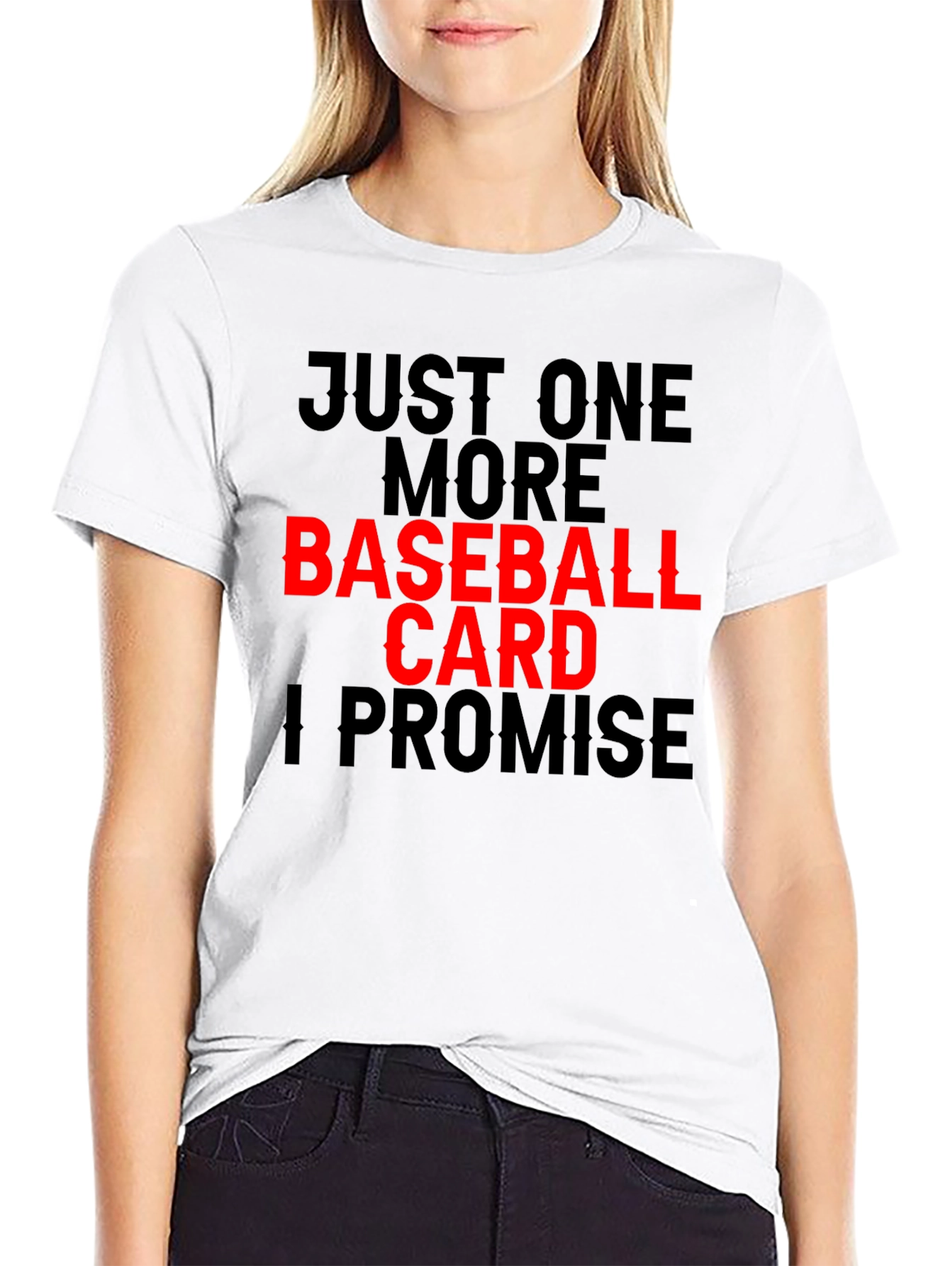 Baseball Card Obsessed Black T-Shirt