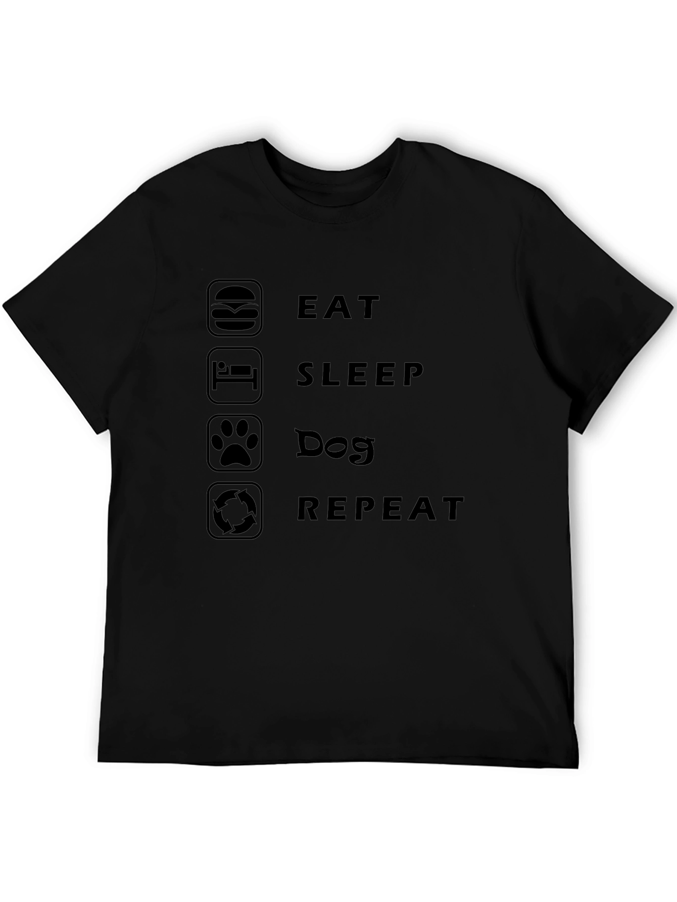 Eat Sleep Dog Repeat Graphic T-Shirt