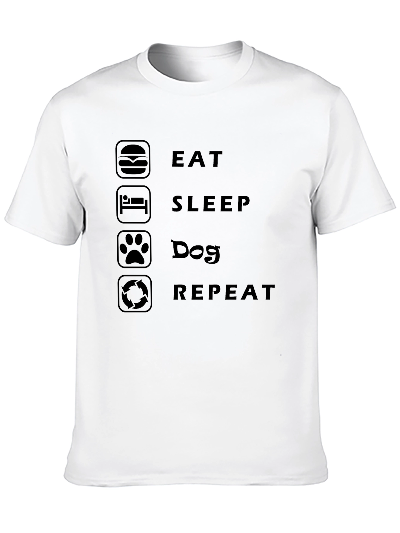 Eat Sleep Dog Repeat Graphic T-Shirt