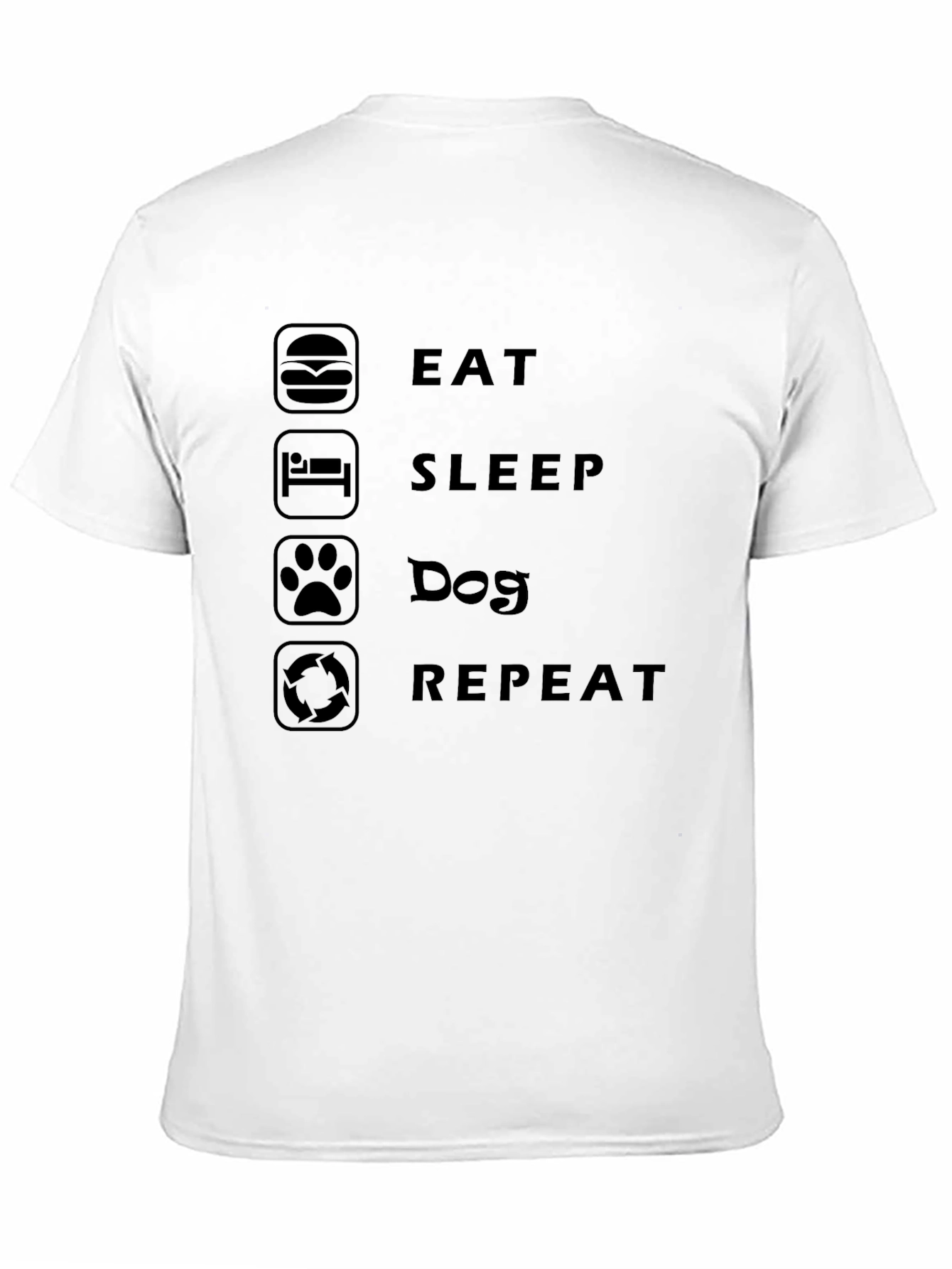 Eat Sleep Dog Repeat Graphic T-Shirt