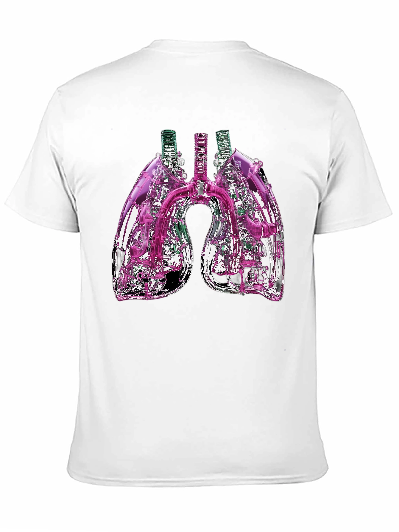 Abstract Lungs Graphic Tee - Black Cotton Blend