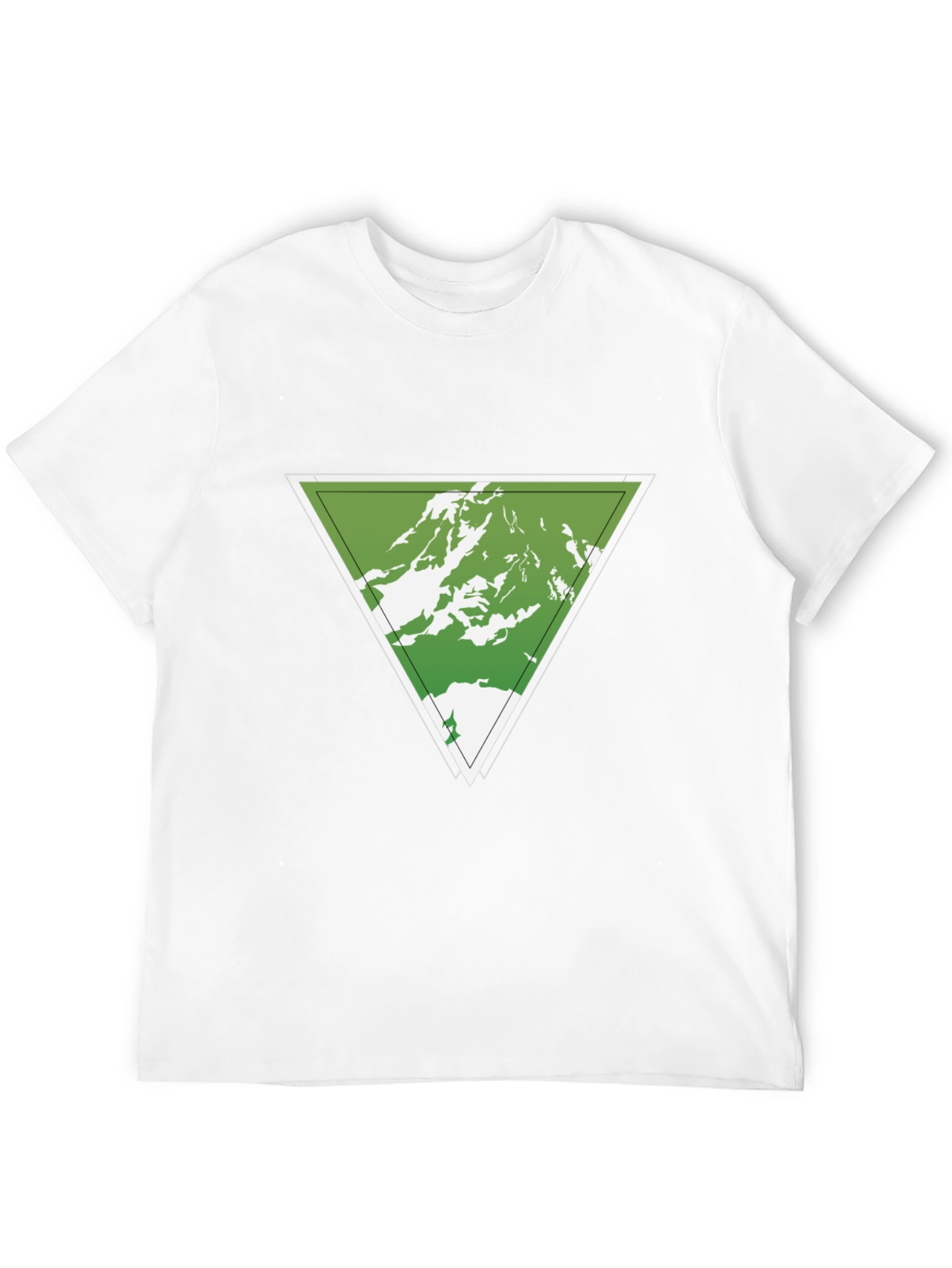 Mountain Peak Triangle Graphic Tee - Black