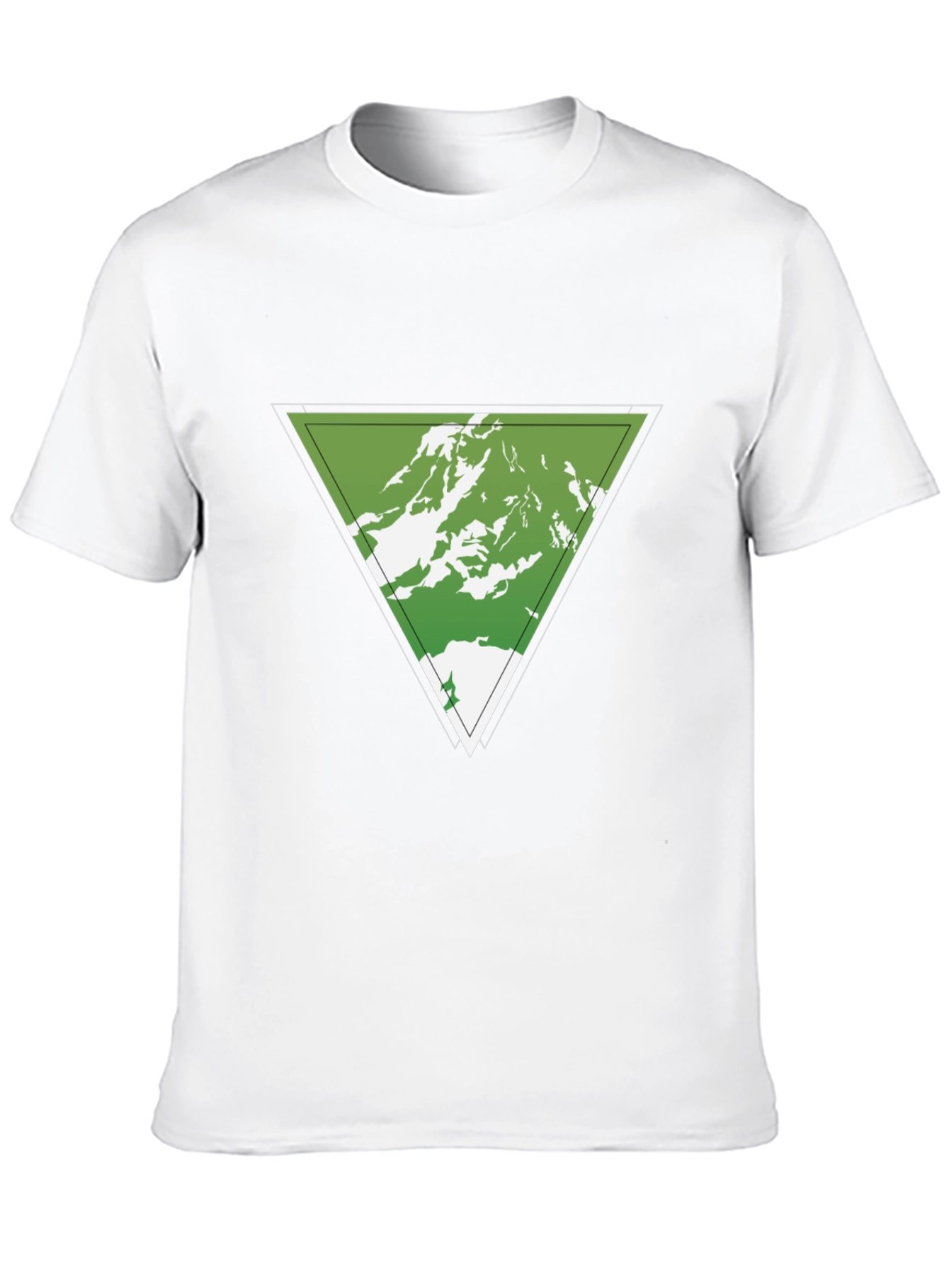 Mountain Peak Triangle Graphic Tee - Black