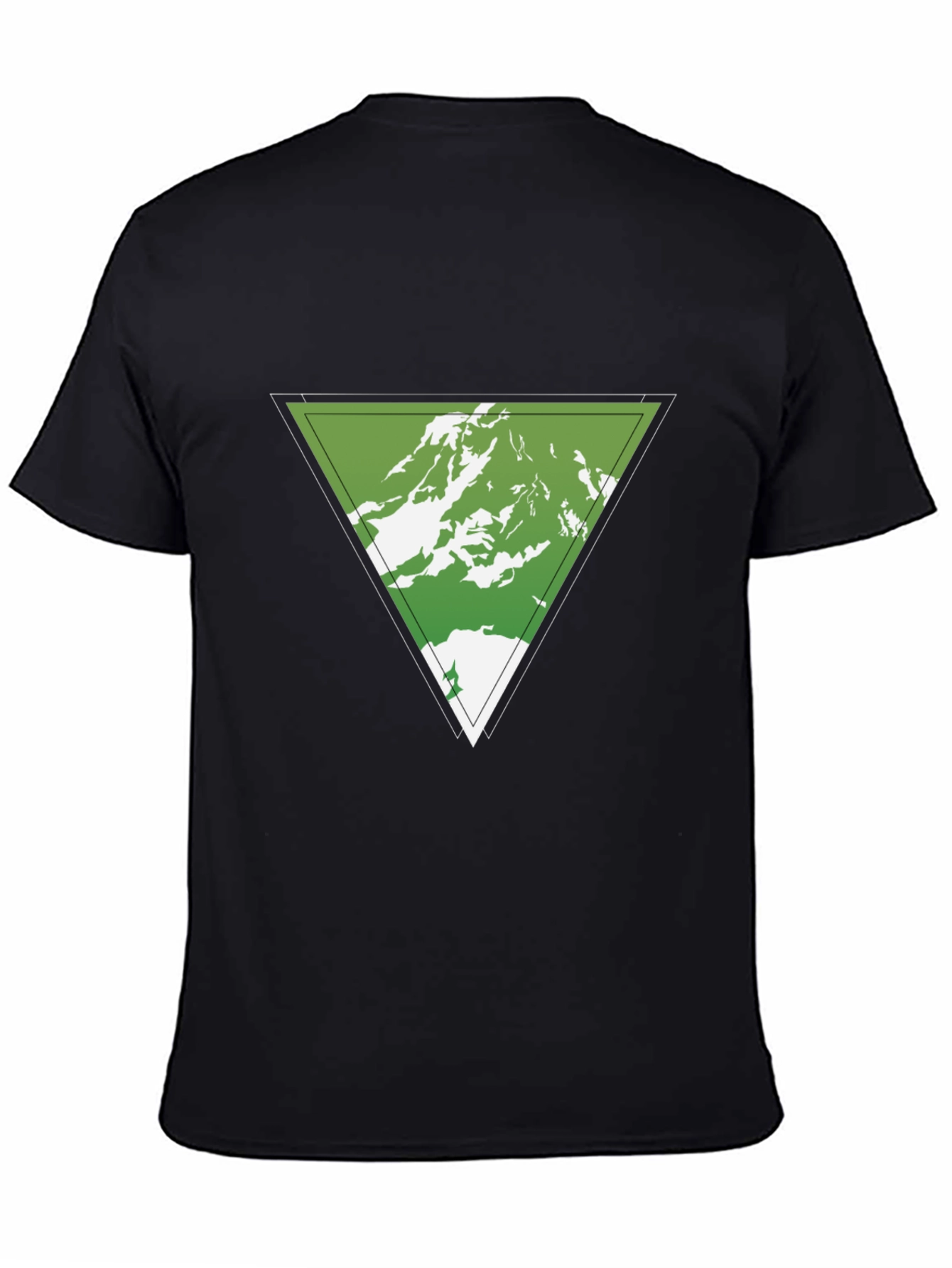 Mountain Peak Triangle Graphic Tee - Black