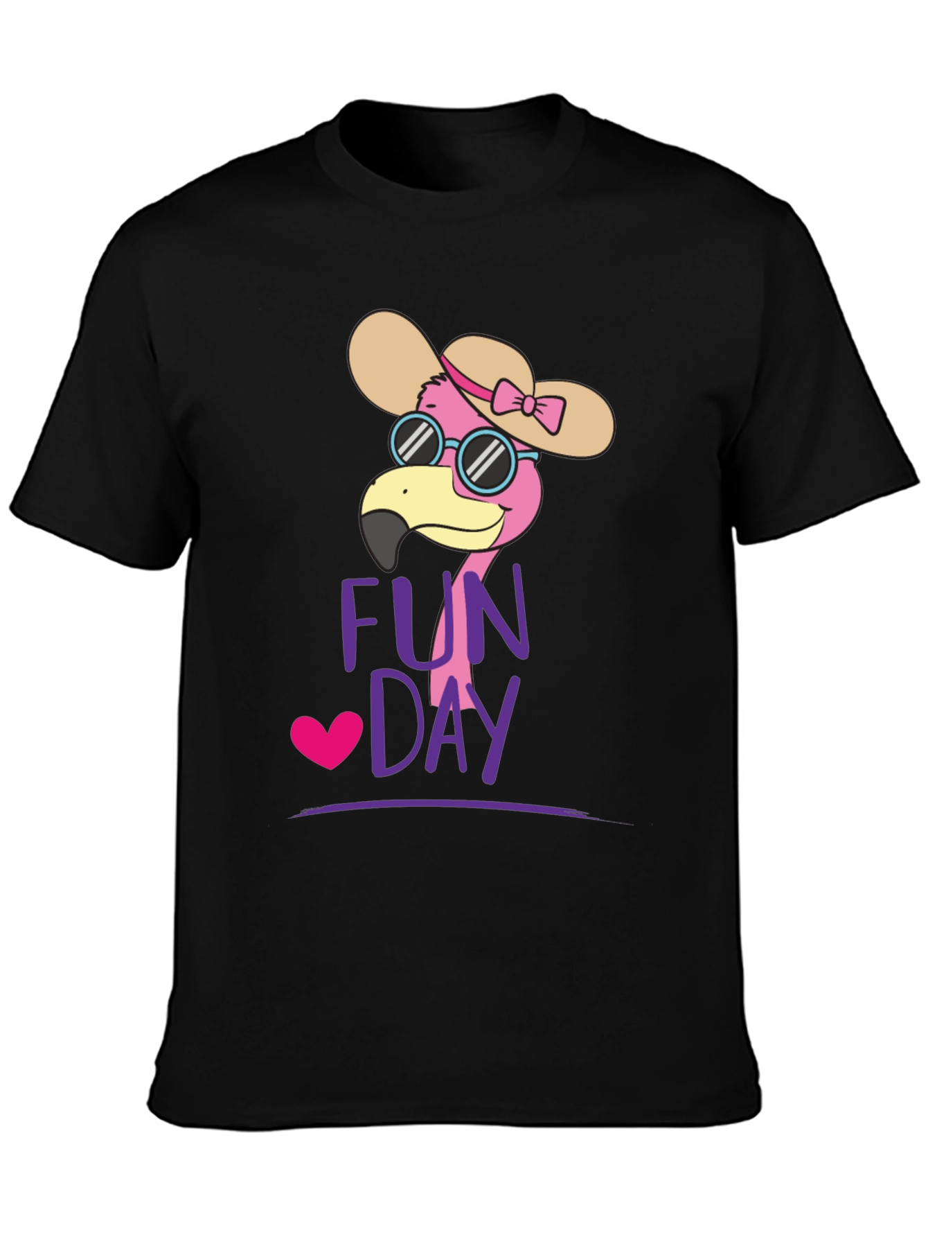 Fun Day Flamingo Graphic Tee - Casual Comfort