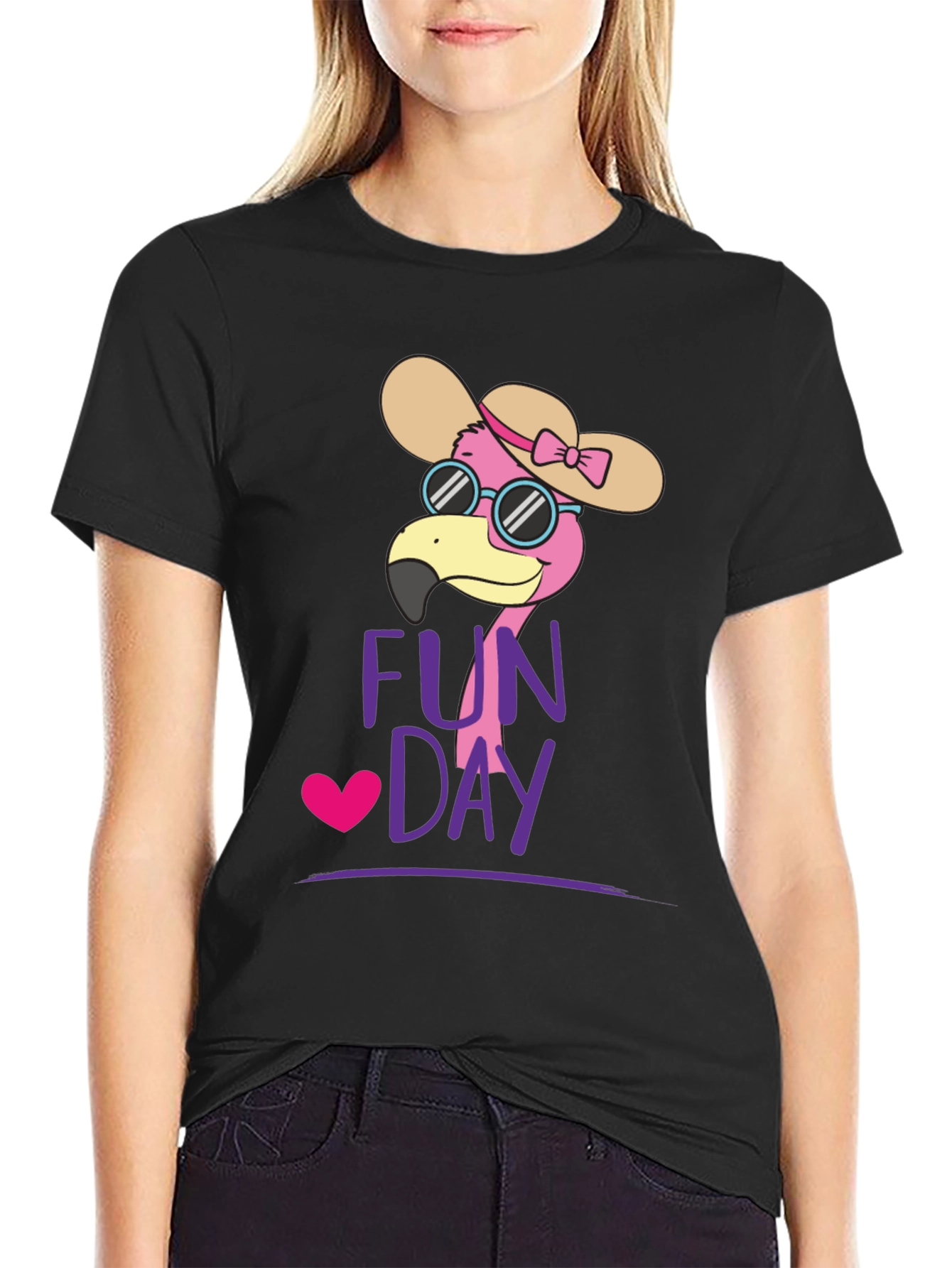 Fun Day Flamingo Graphic Tee - Casual Comfort