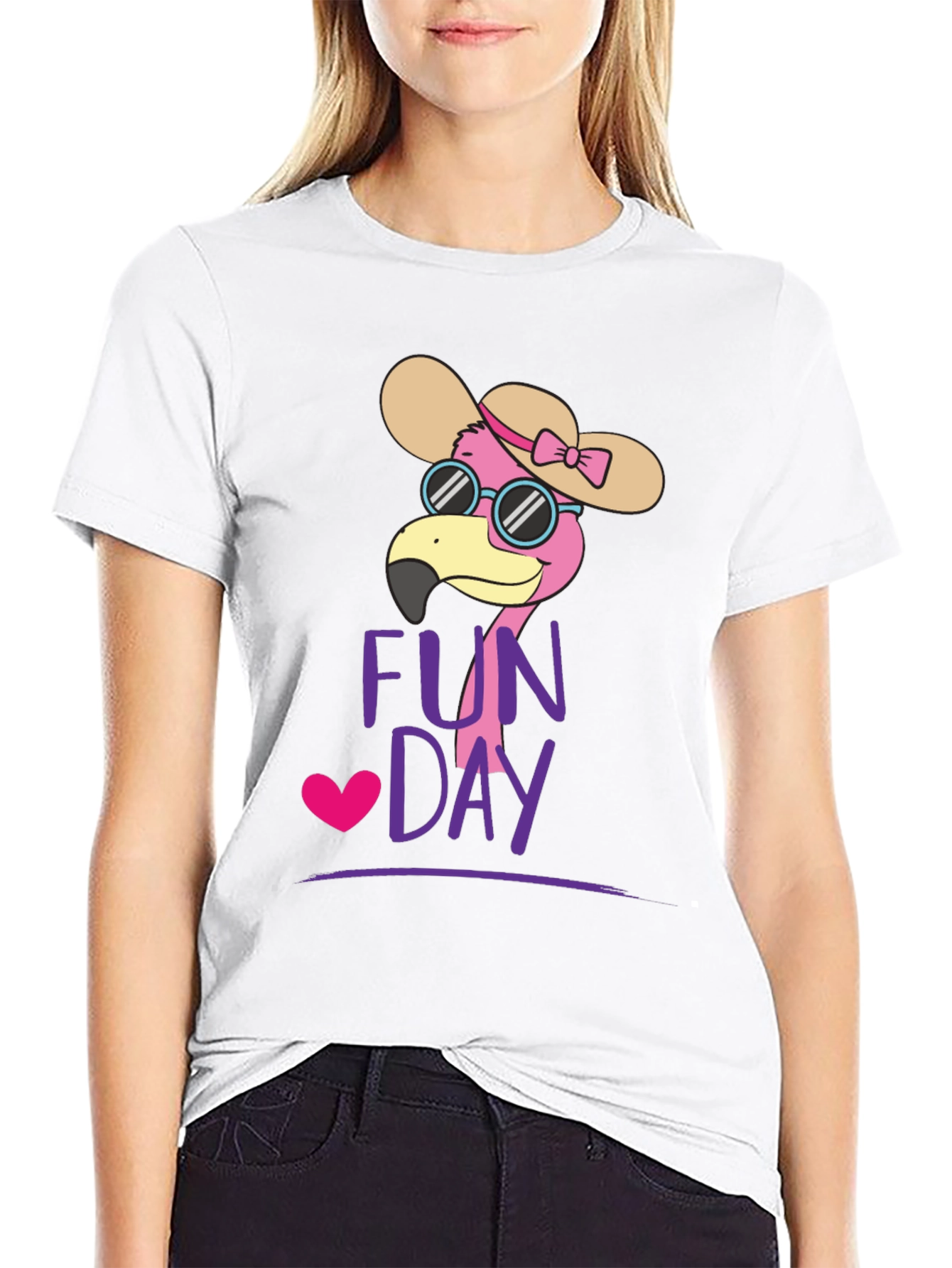 Fun Day Flamingo Graphic Tee - Casual Comfort