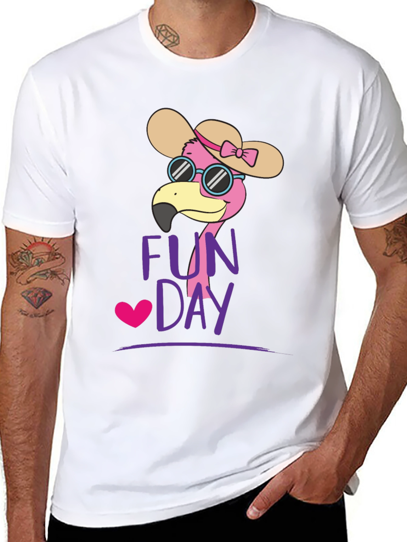 Fun Day Flamingo Graphic Tee - Casual Comfort