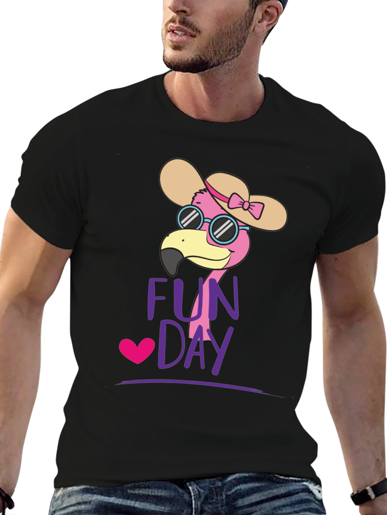 Fun Day Flamingo Graphic Tee - Casual Comfort