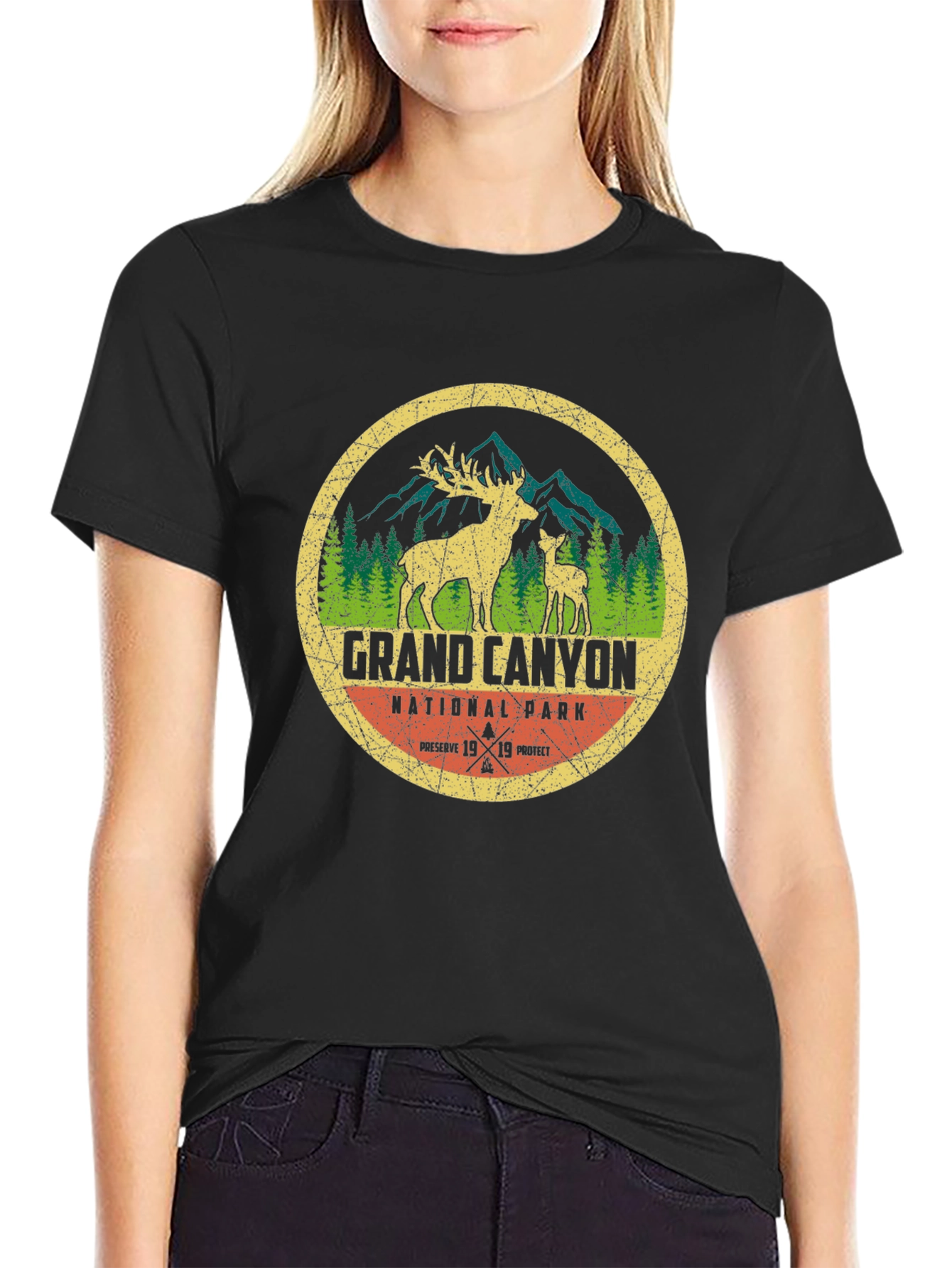 Grand Canyon National Park T-Shirt - Deer Design