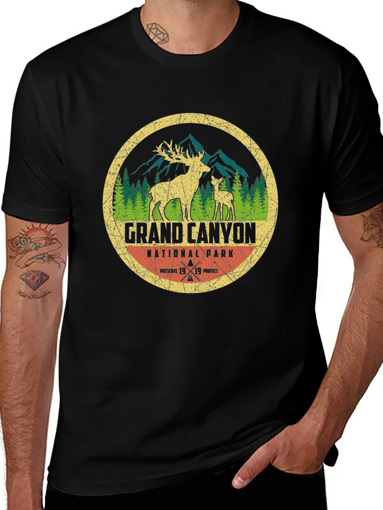 Grand Canyon National Park T-Shirt - Deer Design