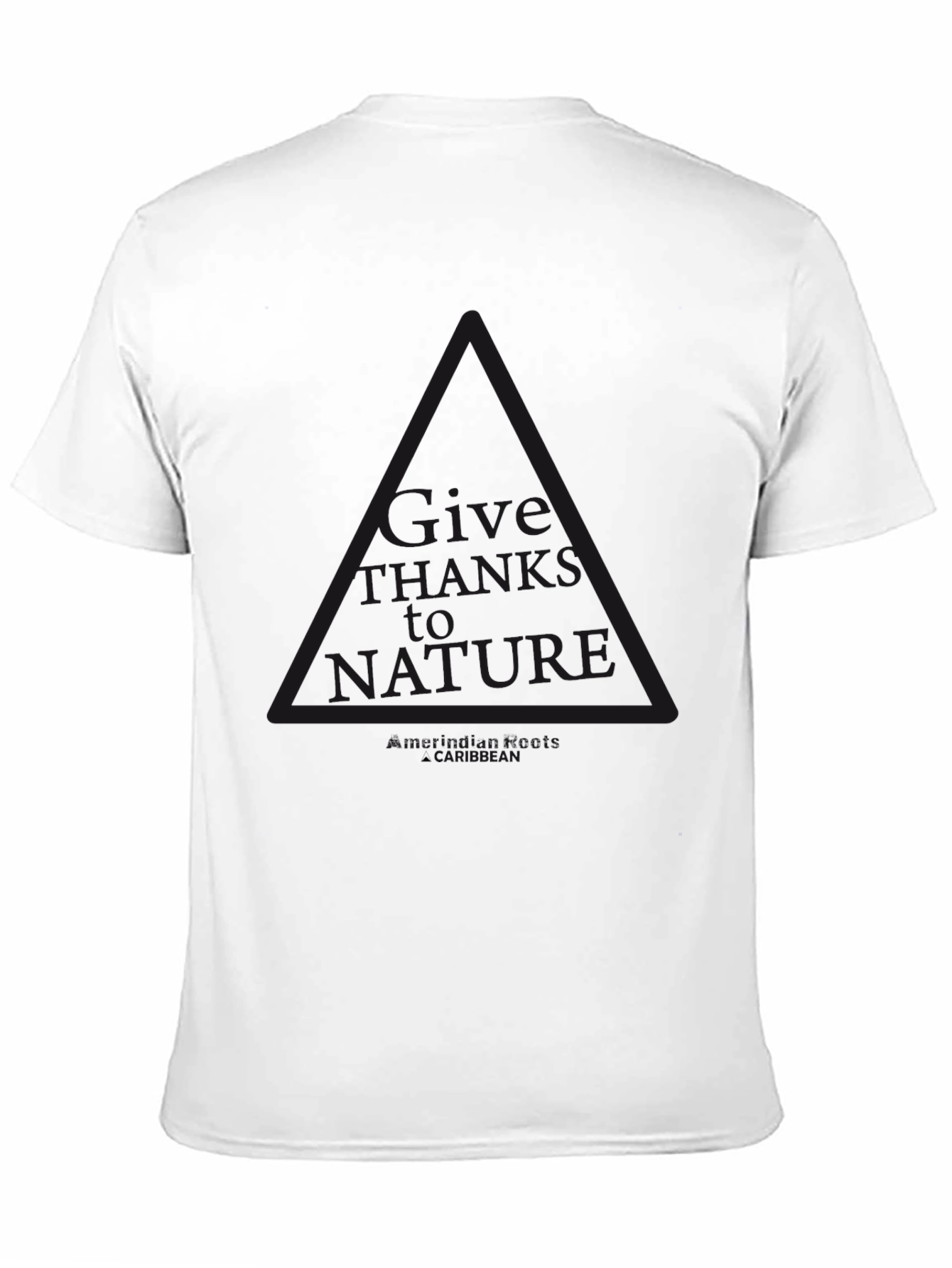 Mens Black Graphic Tee: Give Thanks to Nature