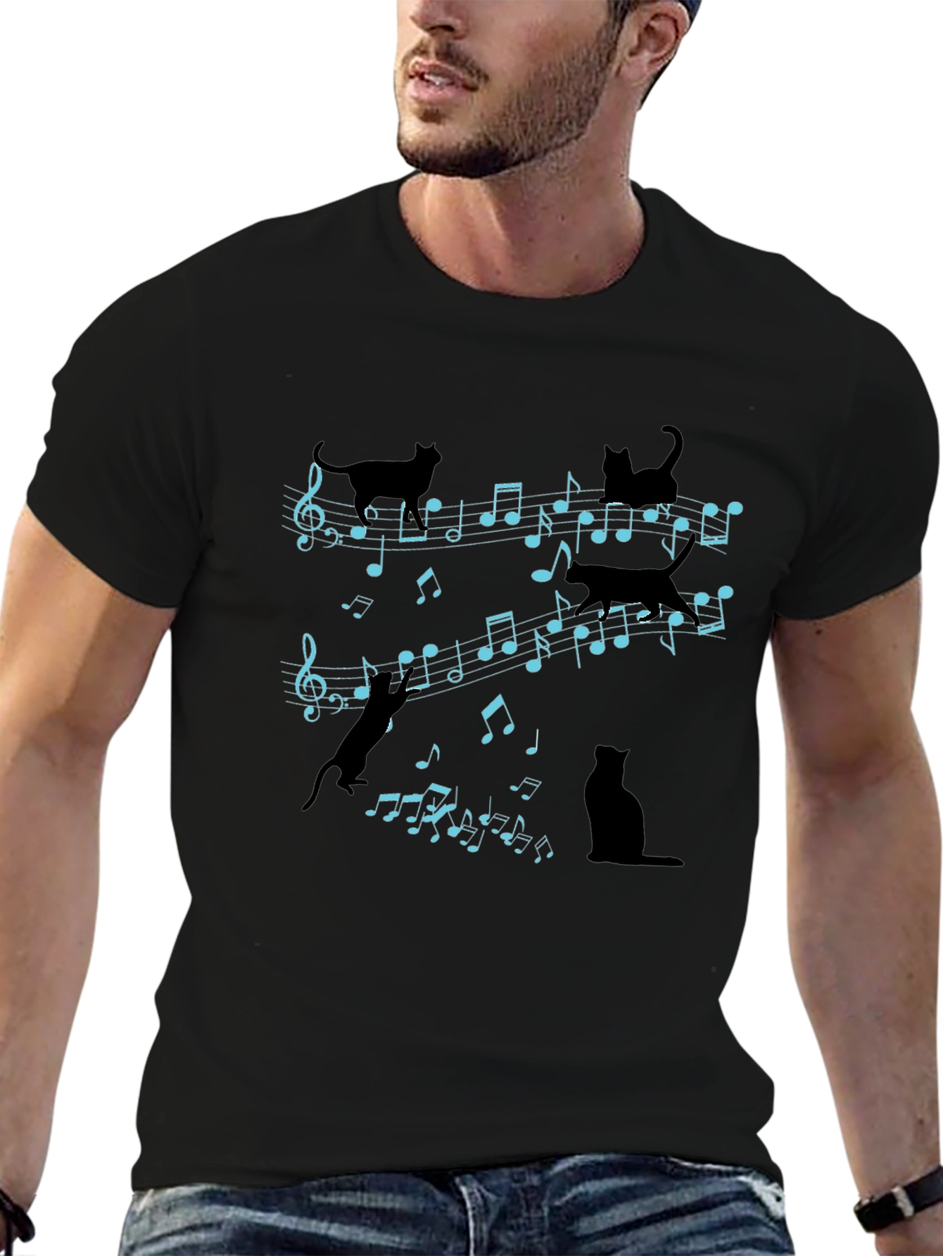 Musical Cats T-Shirt - Novelty Music Lover Tee