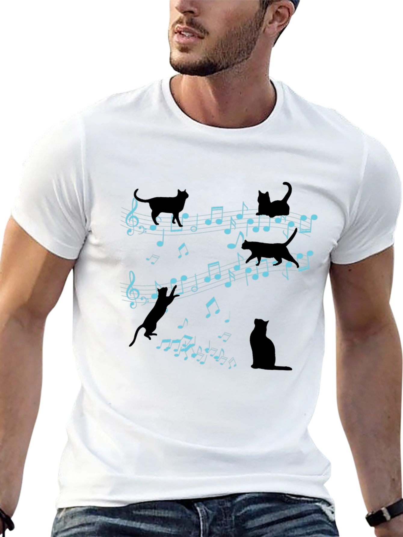 Musical Cats T-Shirt - Novelty Music Lover Tee