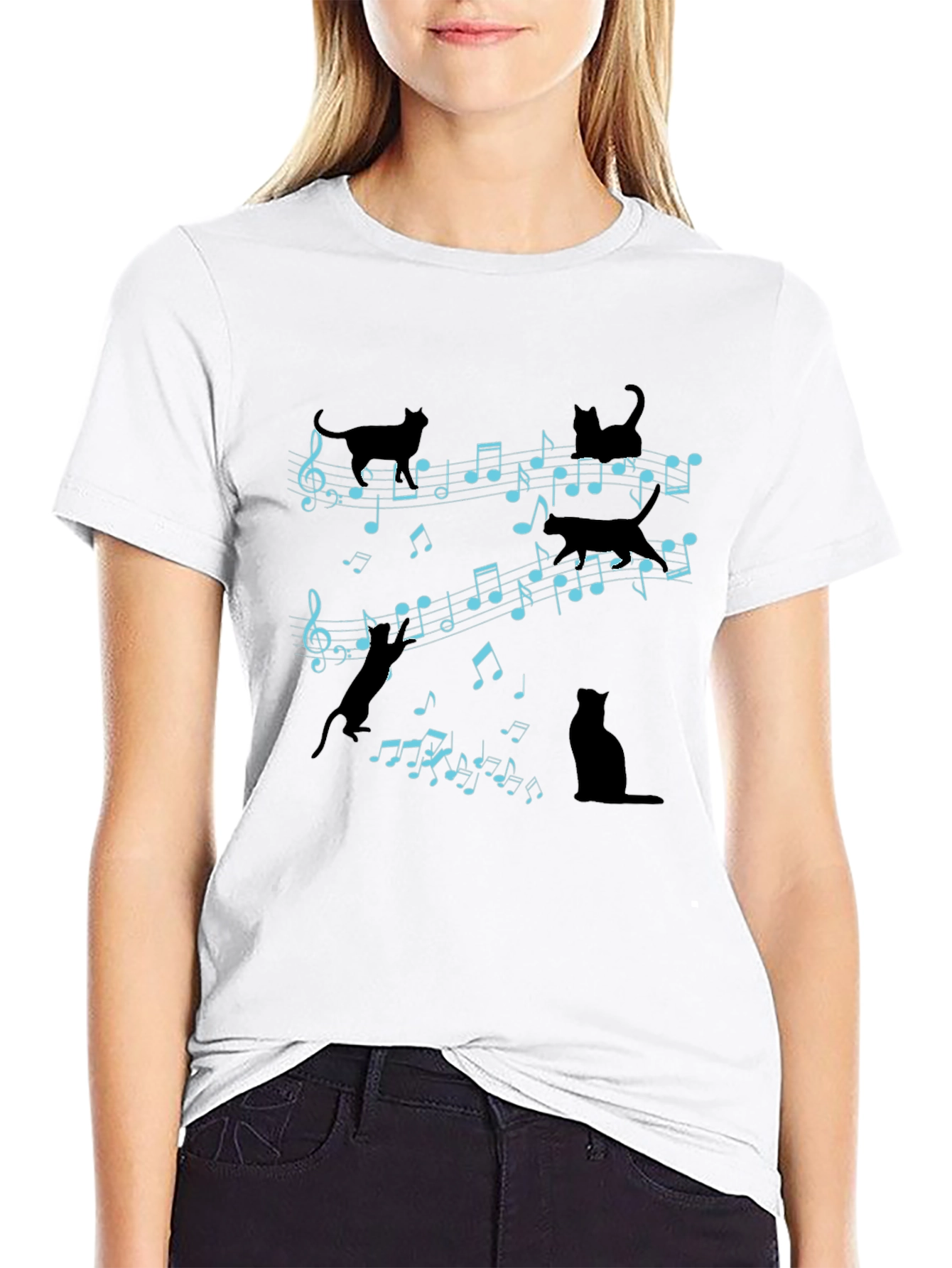 Musical Cats T-Shirt - Novelty Music Lover Tee