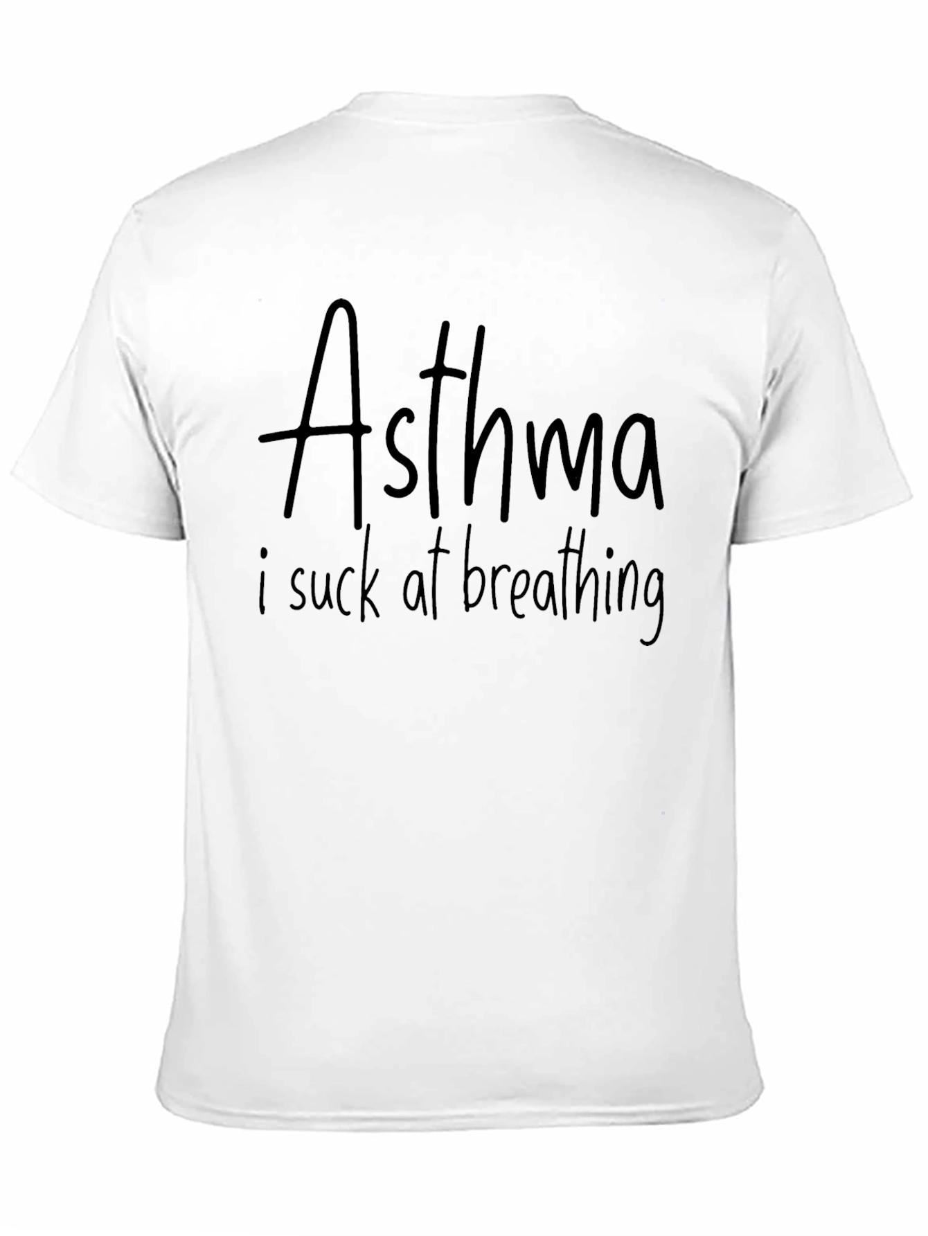 Asthma I Suck At Breathing Black T-Shirt
