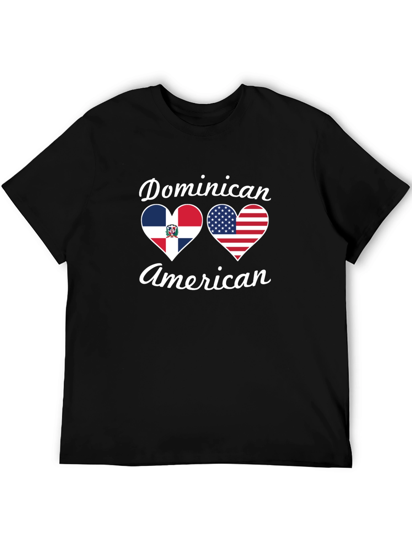 Dominican American Pride T-Shirt - Black