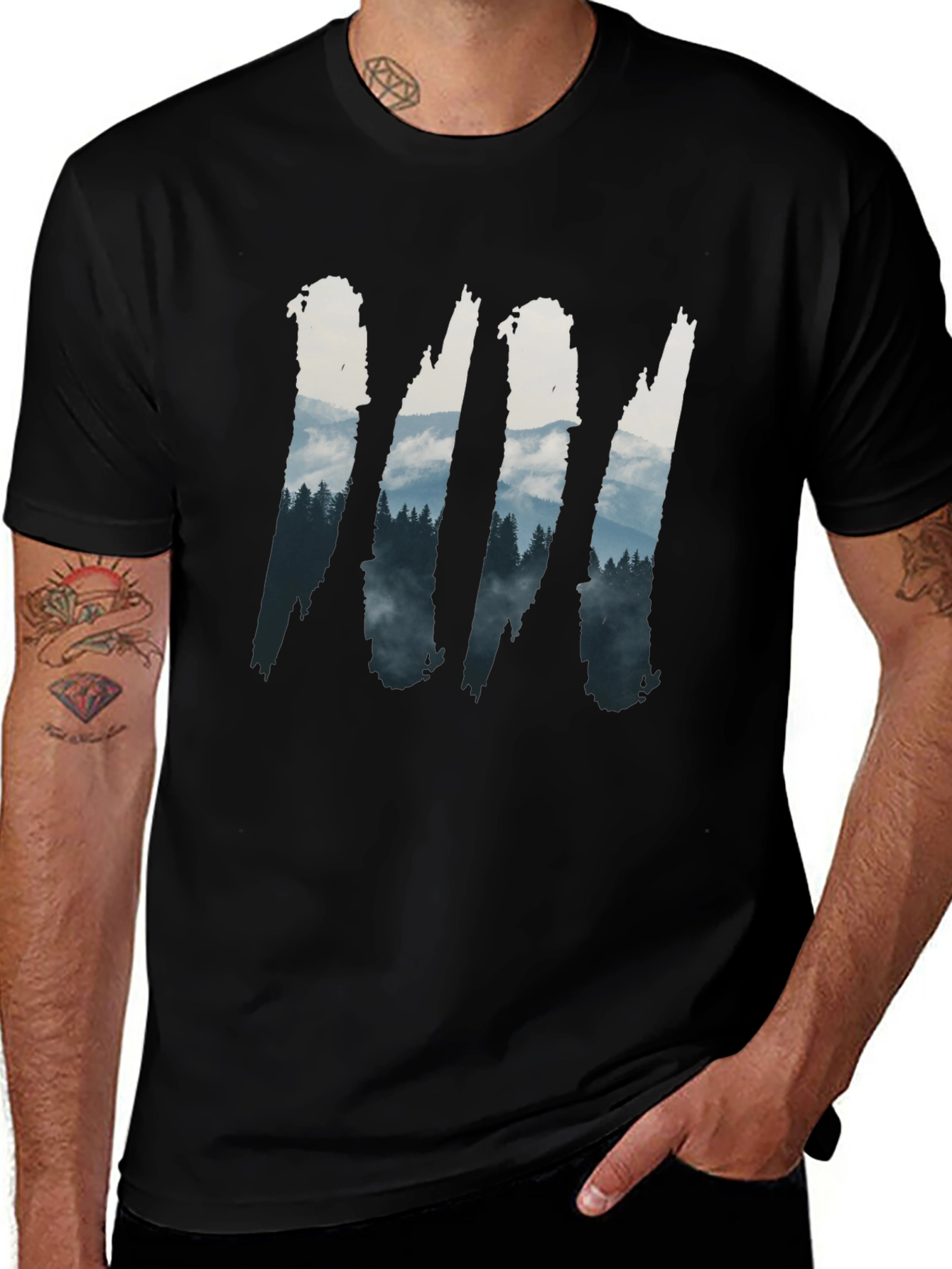 Mountainscape Graphic Print Tee