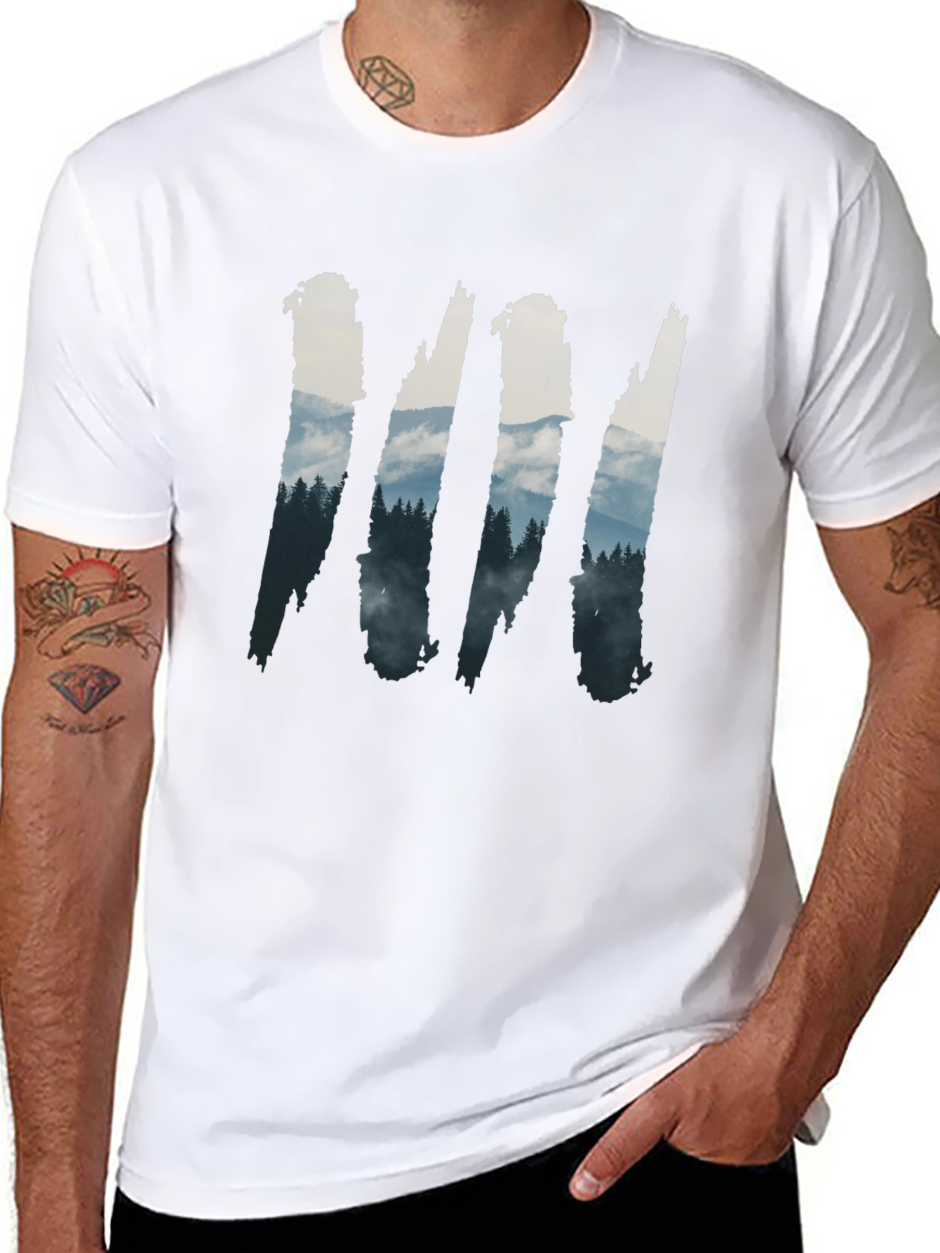 Mountainscape Graphic Print Tee
