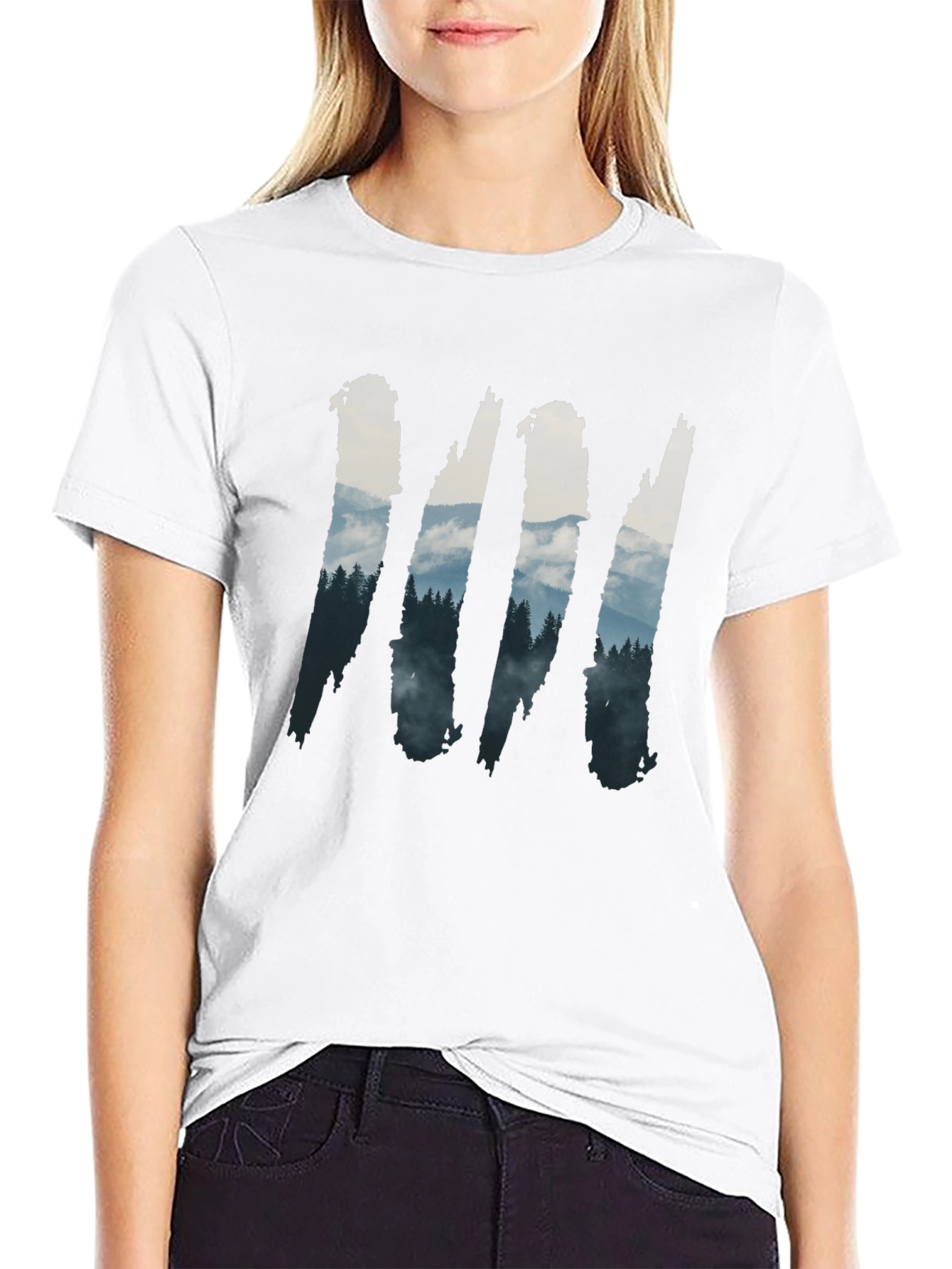 Mountainscape Graphic Print Tee