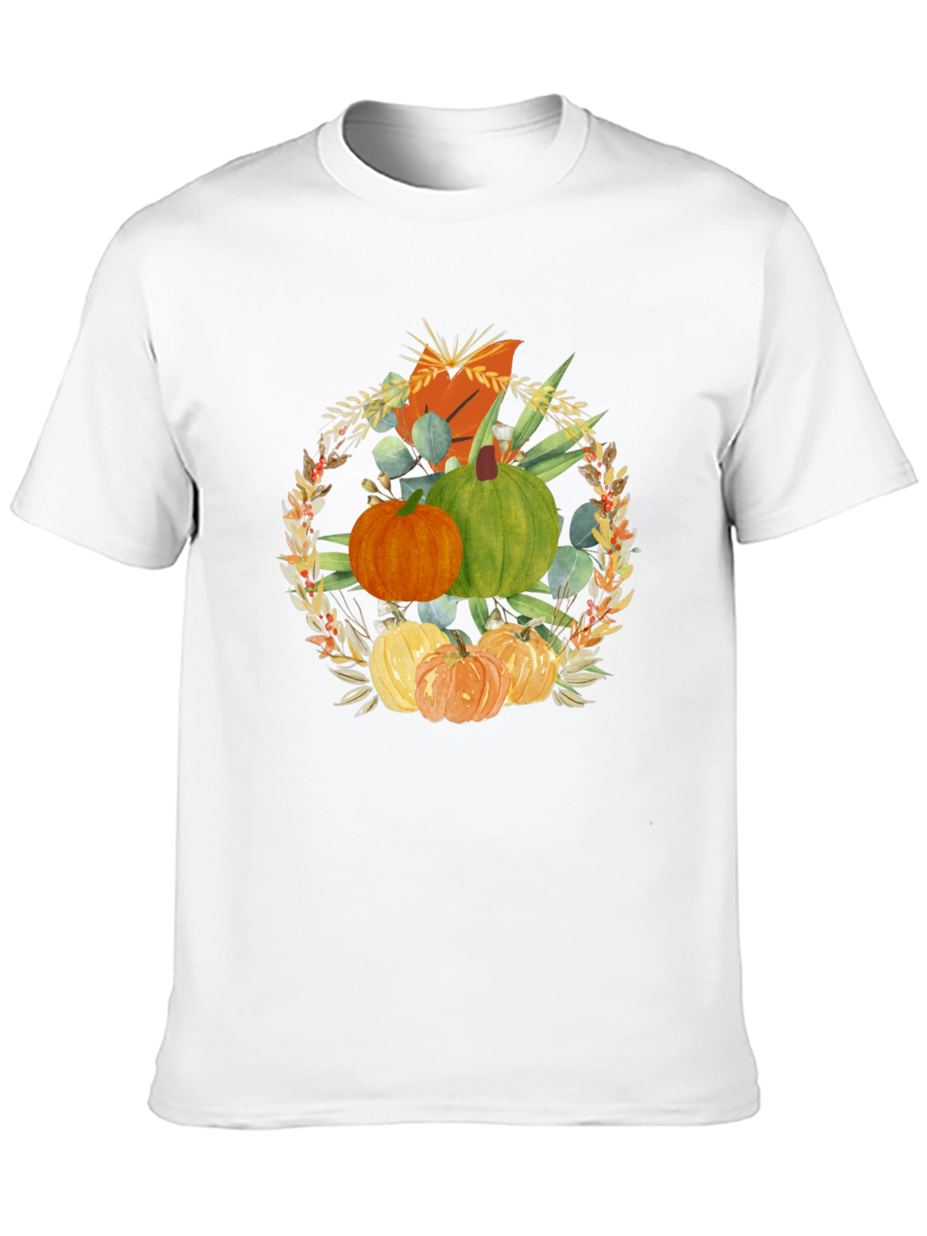 Fall Pumpkin Wreath Graphic T-Shirt