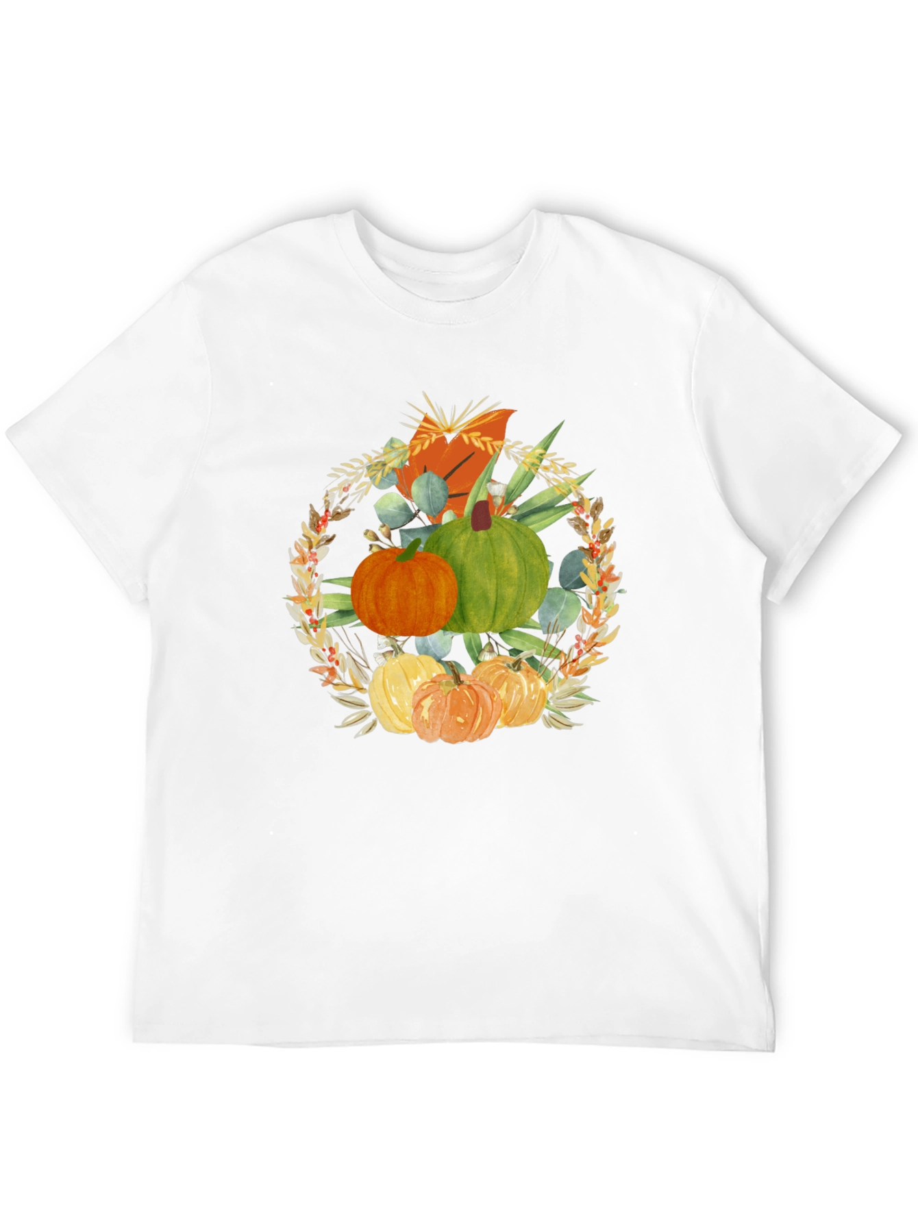 Fall Pumpkin Wreath Graphic T-Shirt