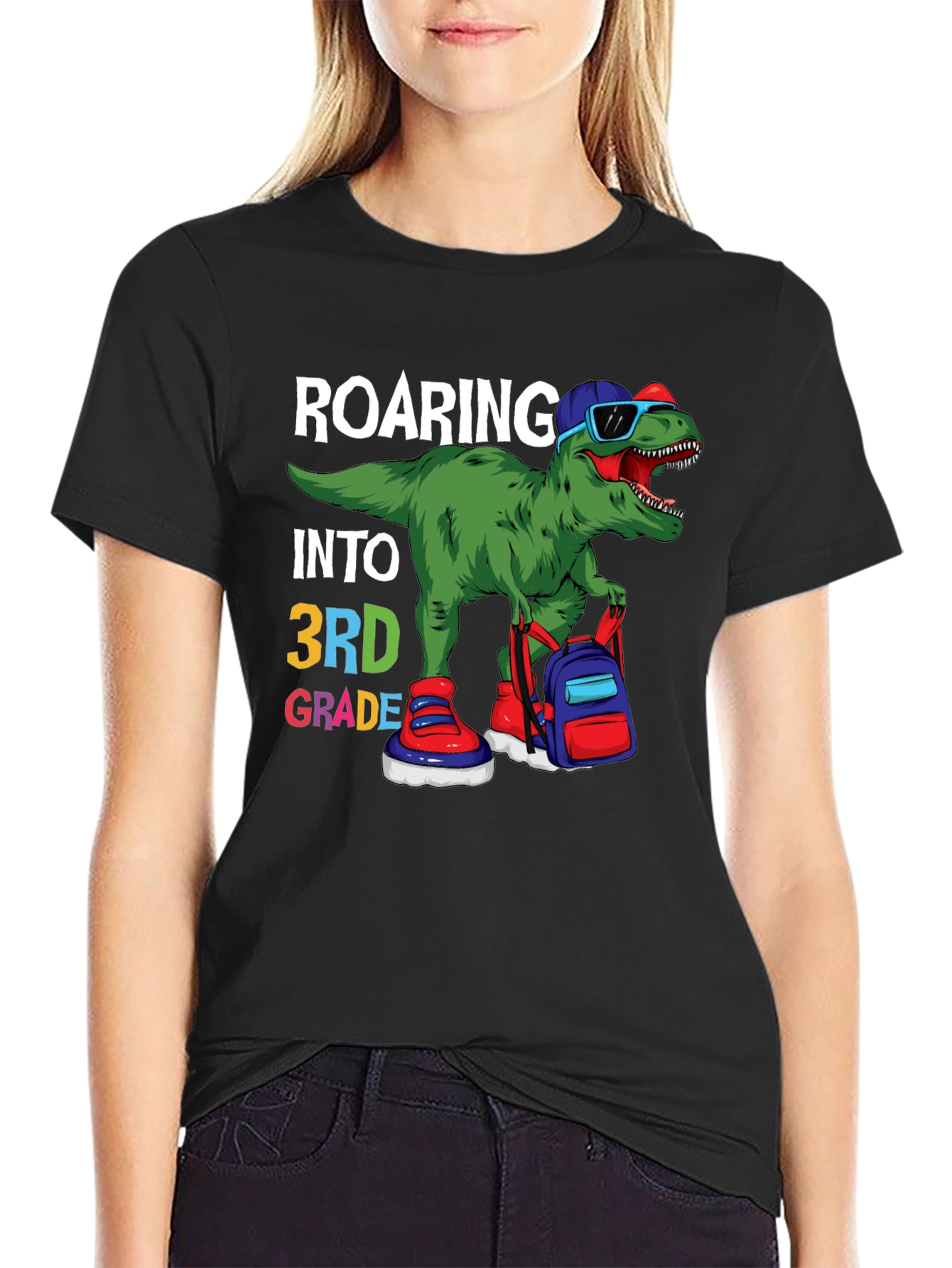 Roaring Into 3rd Grade Dinosaur T-Shirt