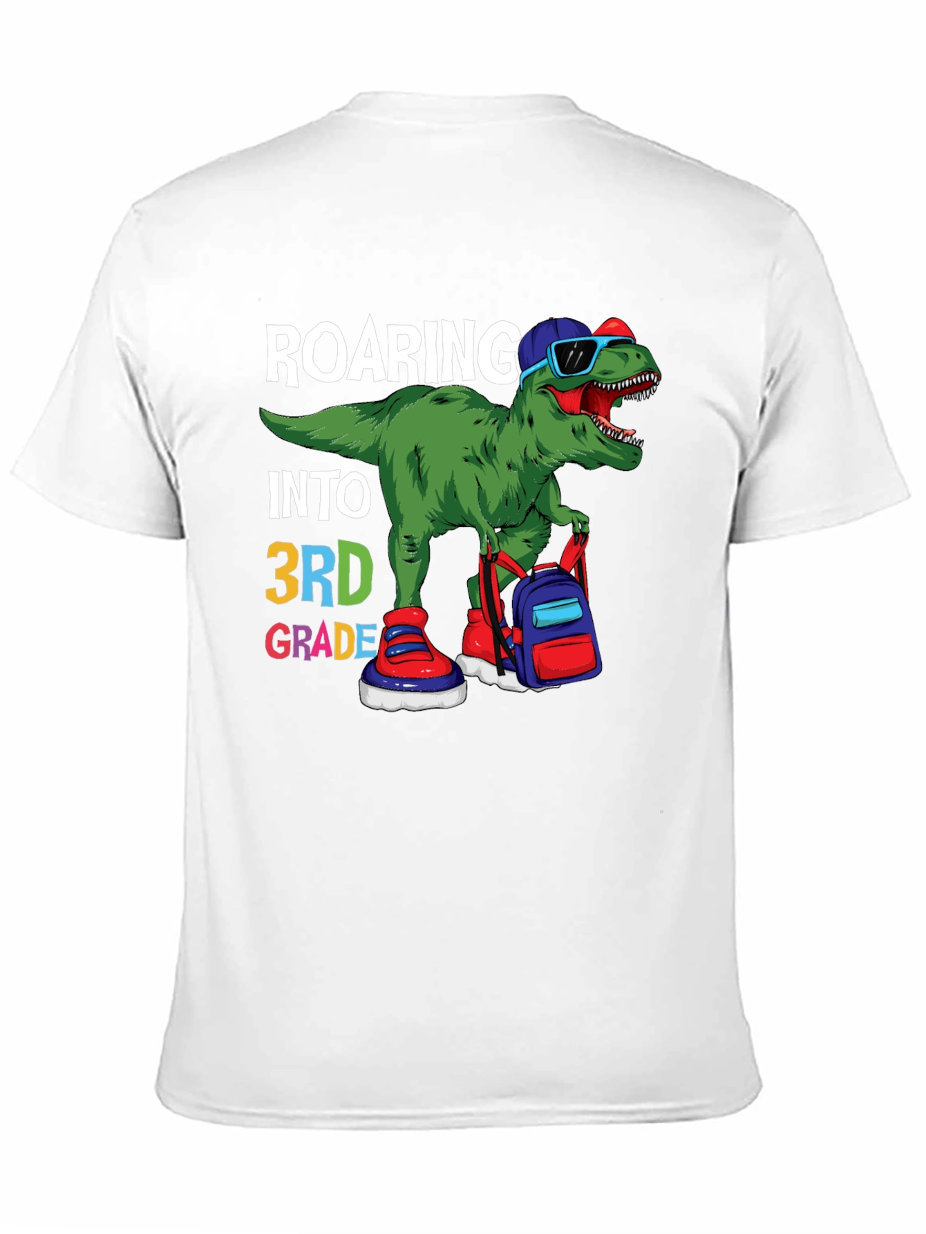 Roaring Into 3rd Grade Dinosaur T-Shirt