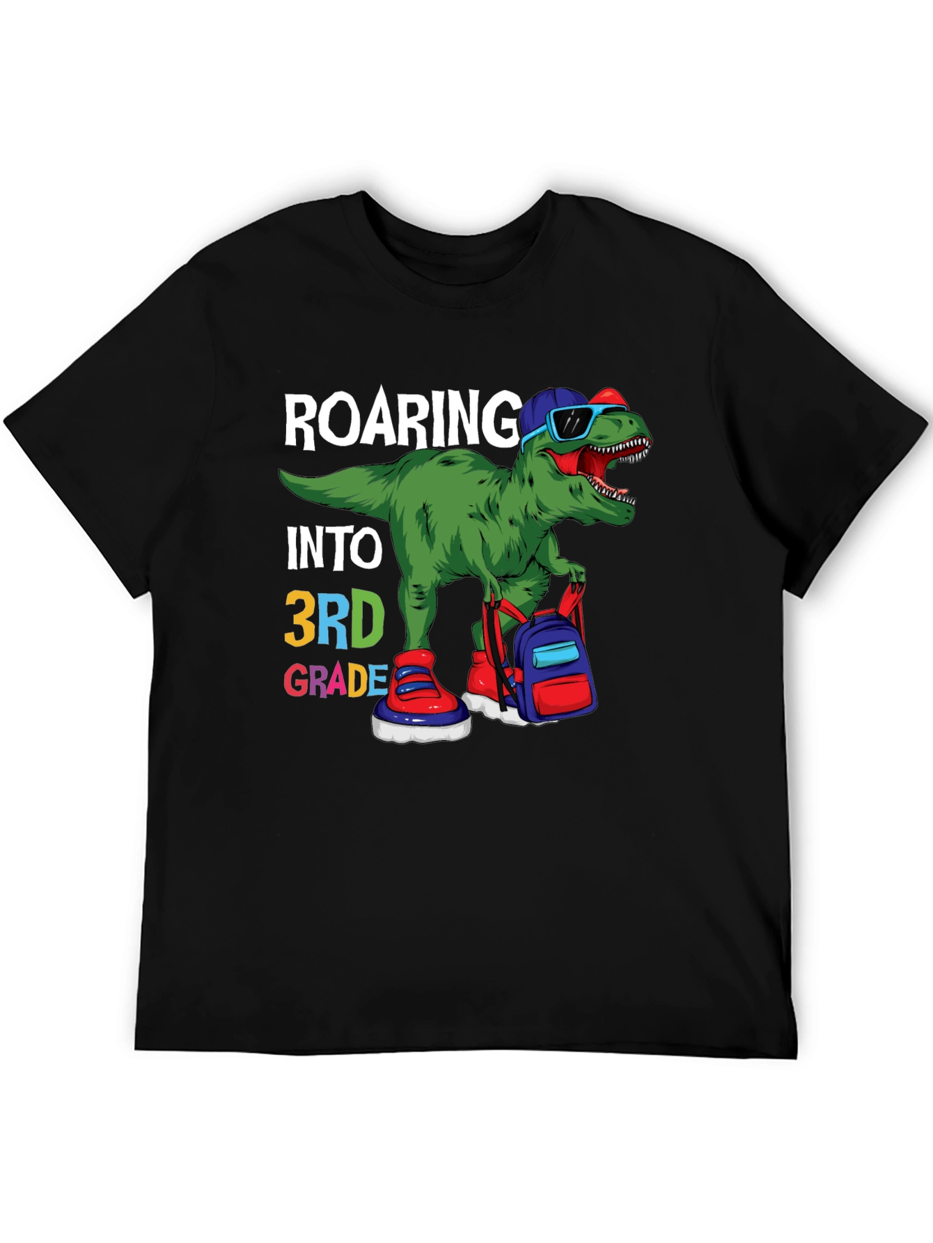 Roaring Into 3rd Grade Dinosaur T-Shirt
