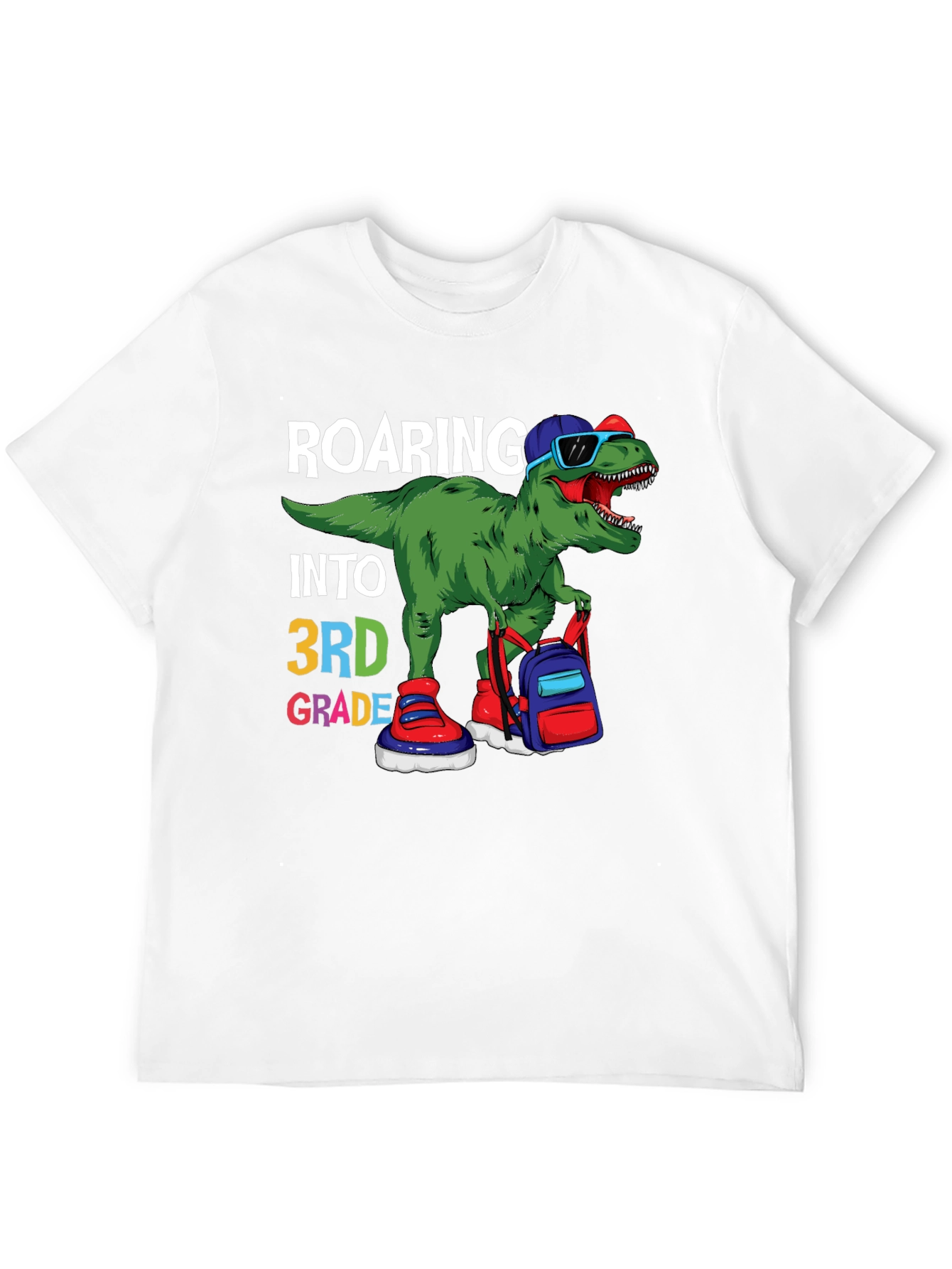 Roaring Into 3rd Grade Dinosaur T-Shirt