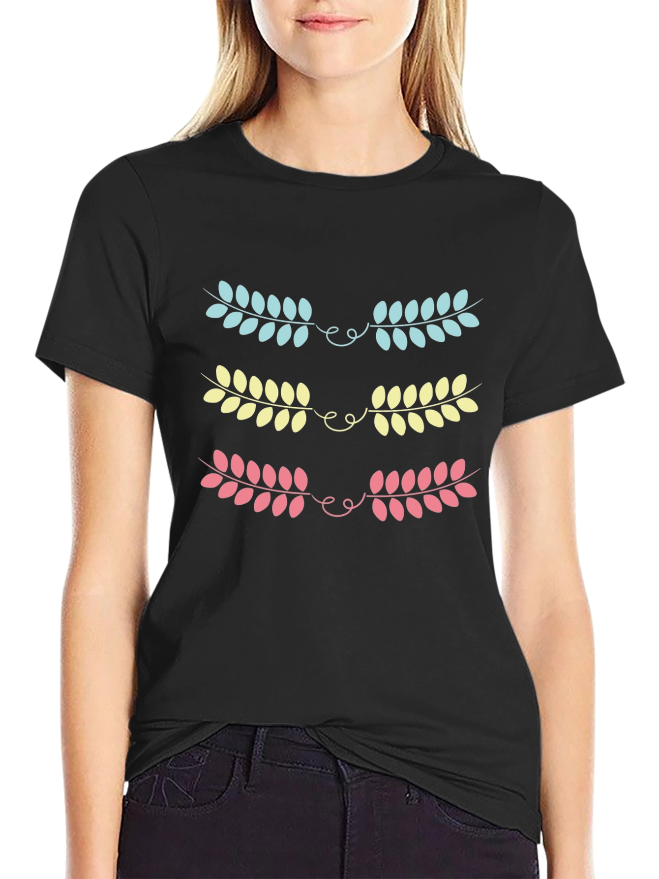 Leaf Garland Graphic Tee - Stylish Unisex T-Shirt