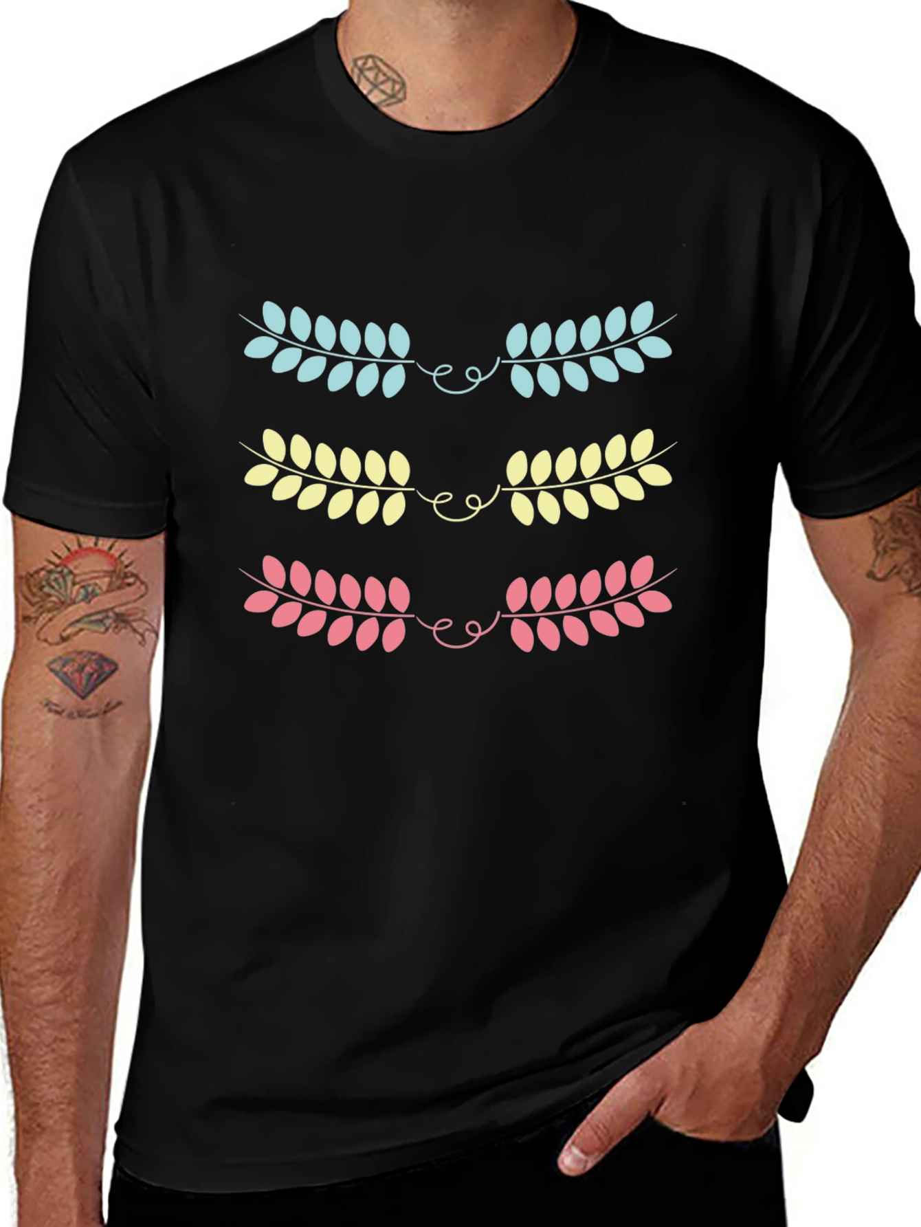 Leaf Garland Graphic Tee - Stylish Unisex T-Shirt