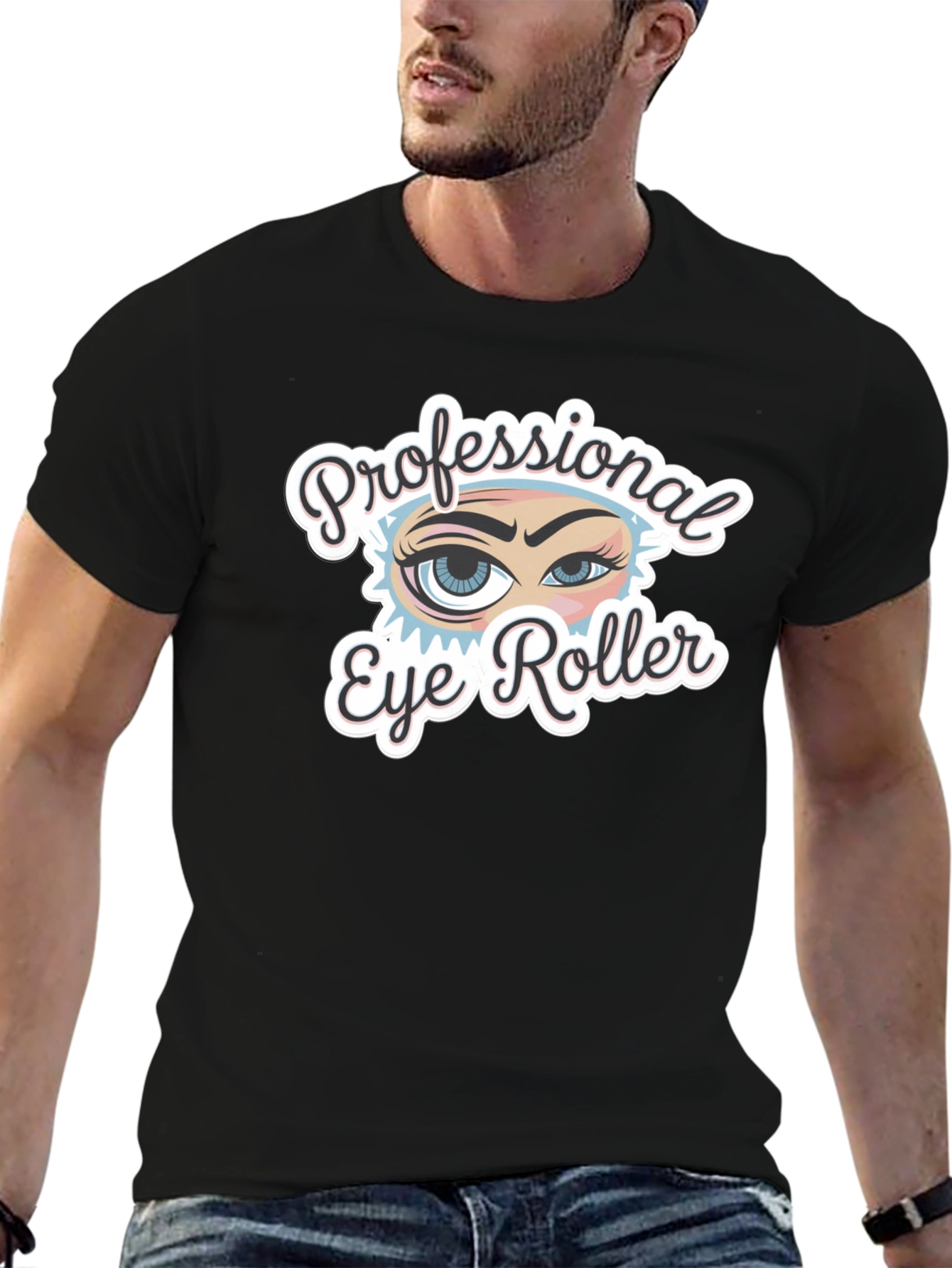Professional Eye Roller Black T-Shirt