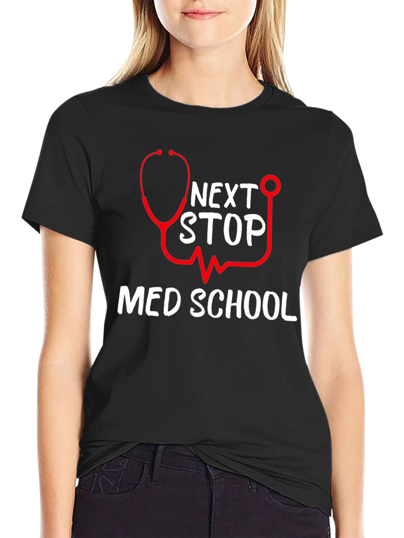 Next Stop Med School Graphic T-Shirt