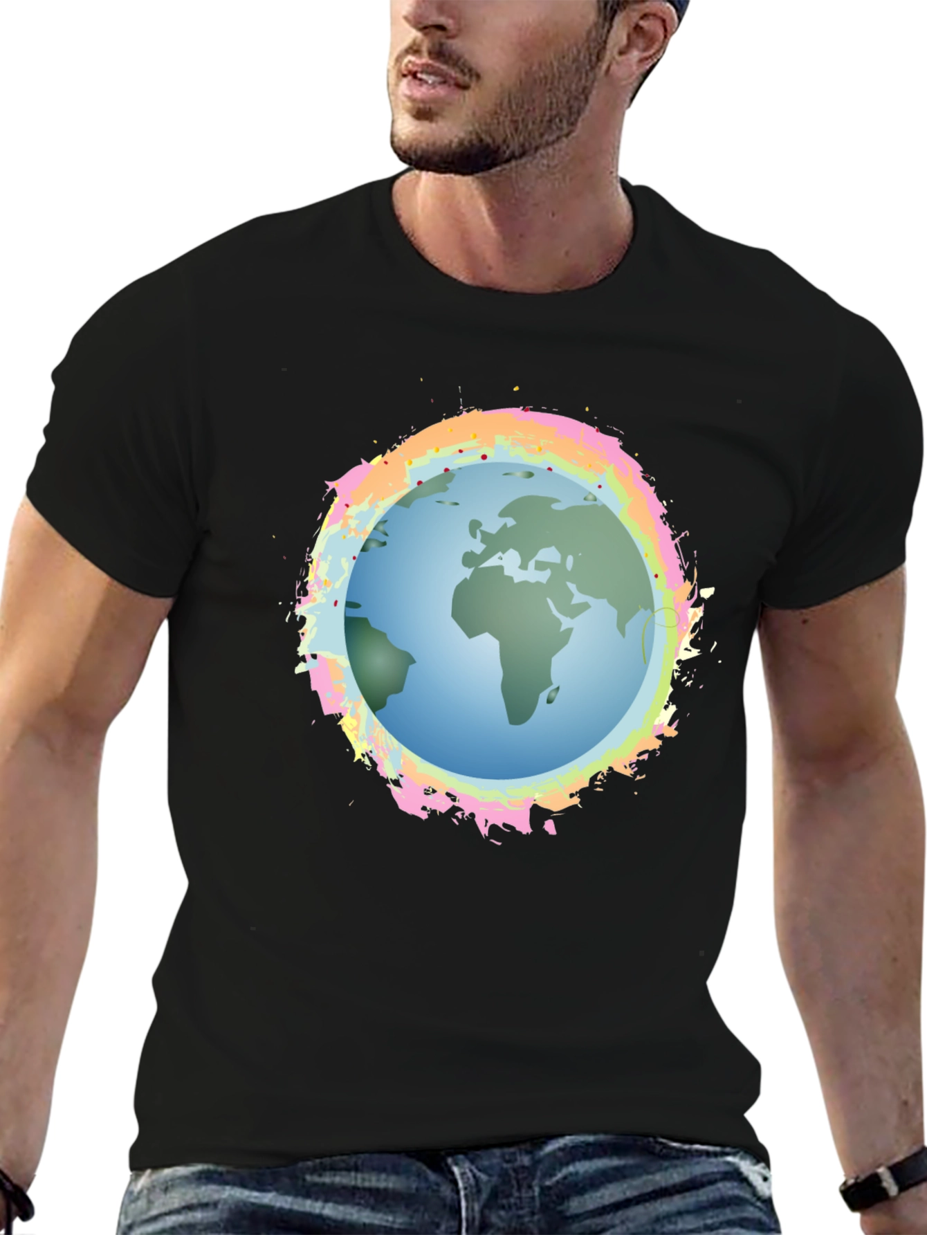 Earth Graphic Black Tee
