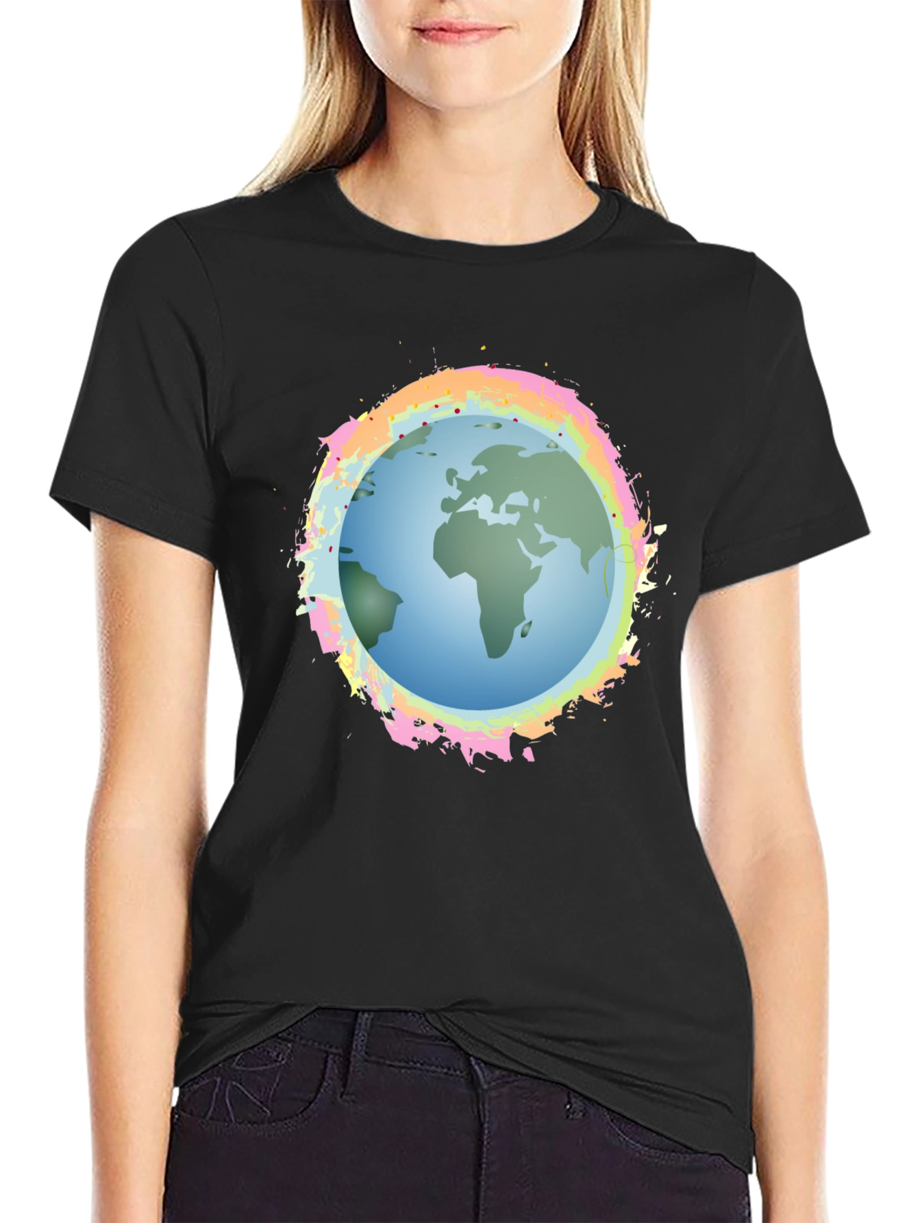 Earth Graphic Black Tee