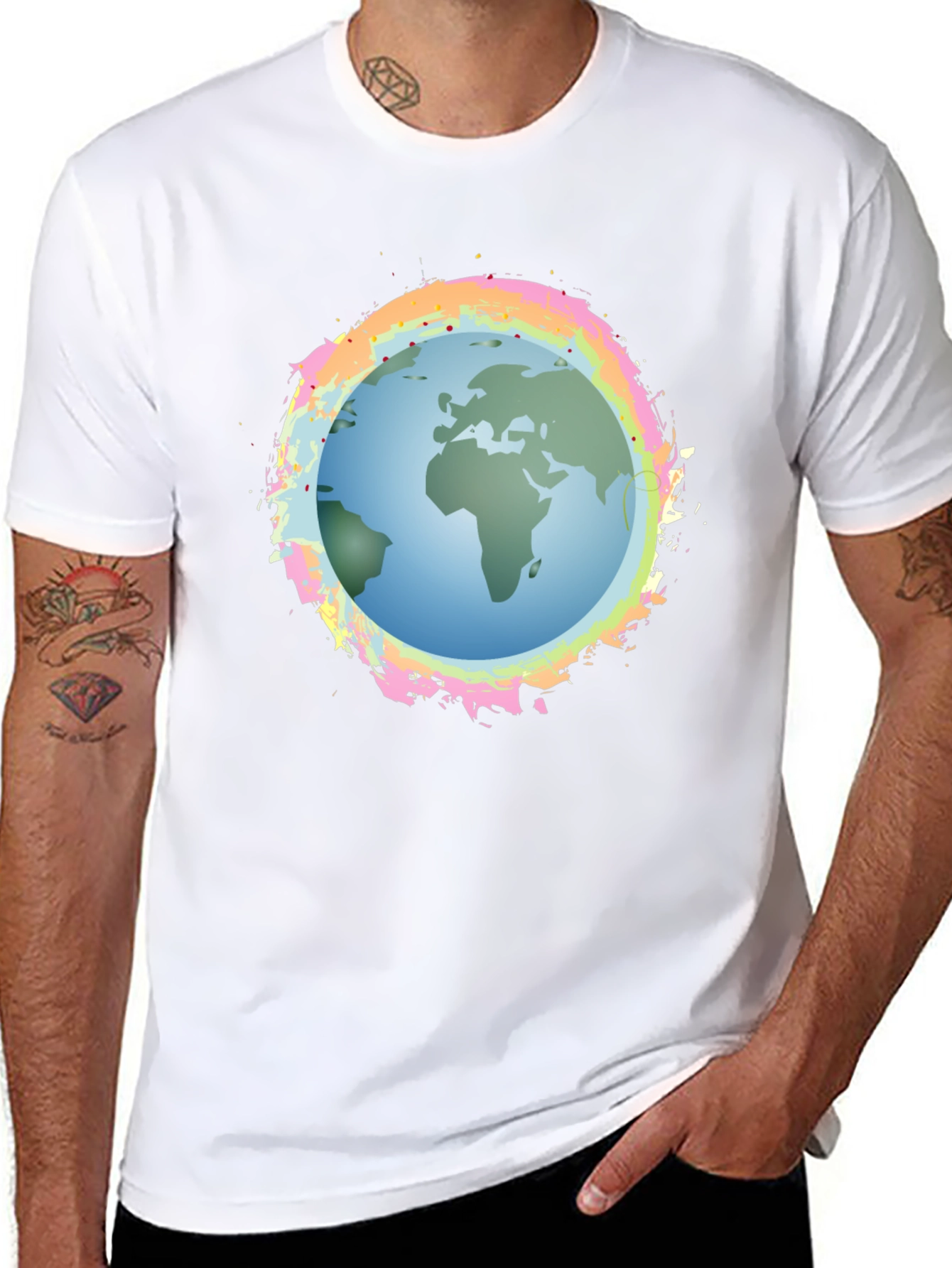 Earth Graphic Black Tee