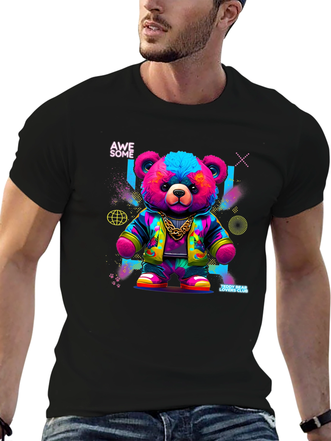 Awesome Teddy Bear Graphic T-Shirt