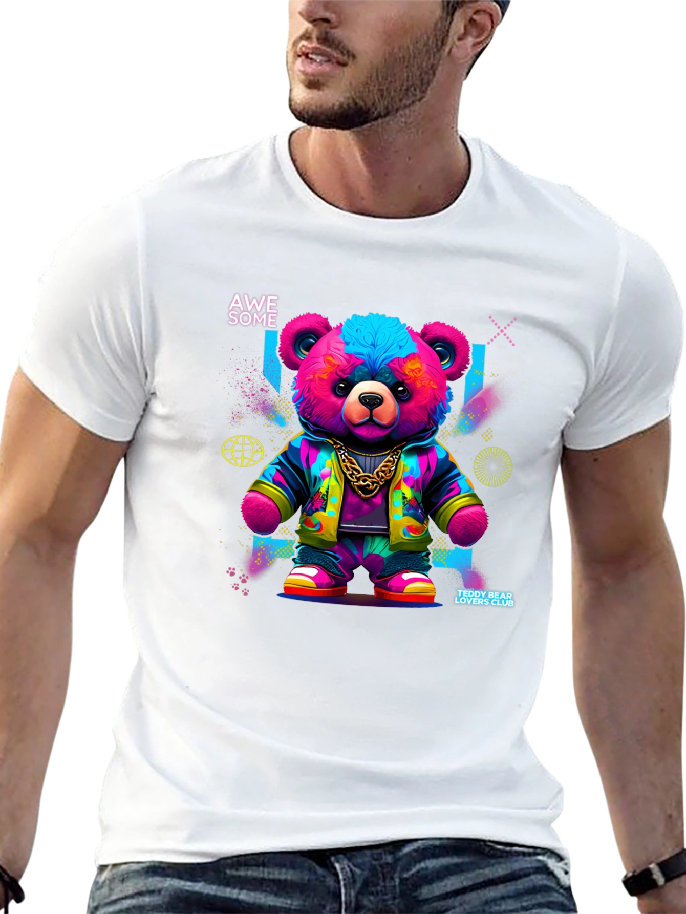 Awesome Teddy Bear Graphic T-Shirt