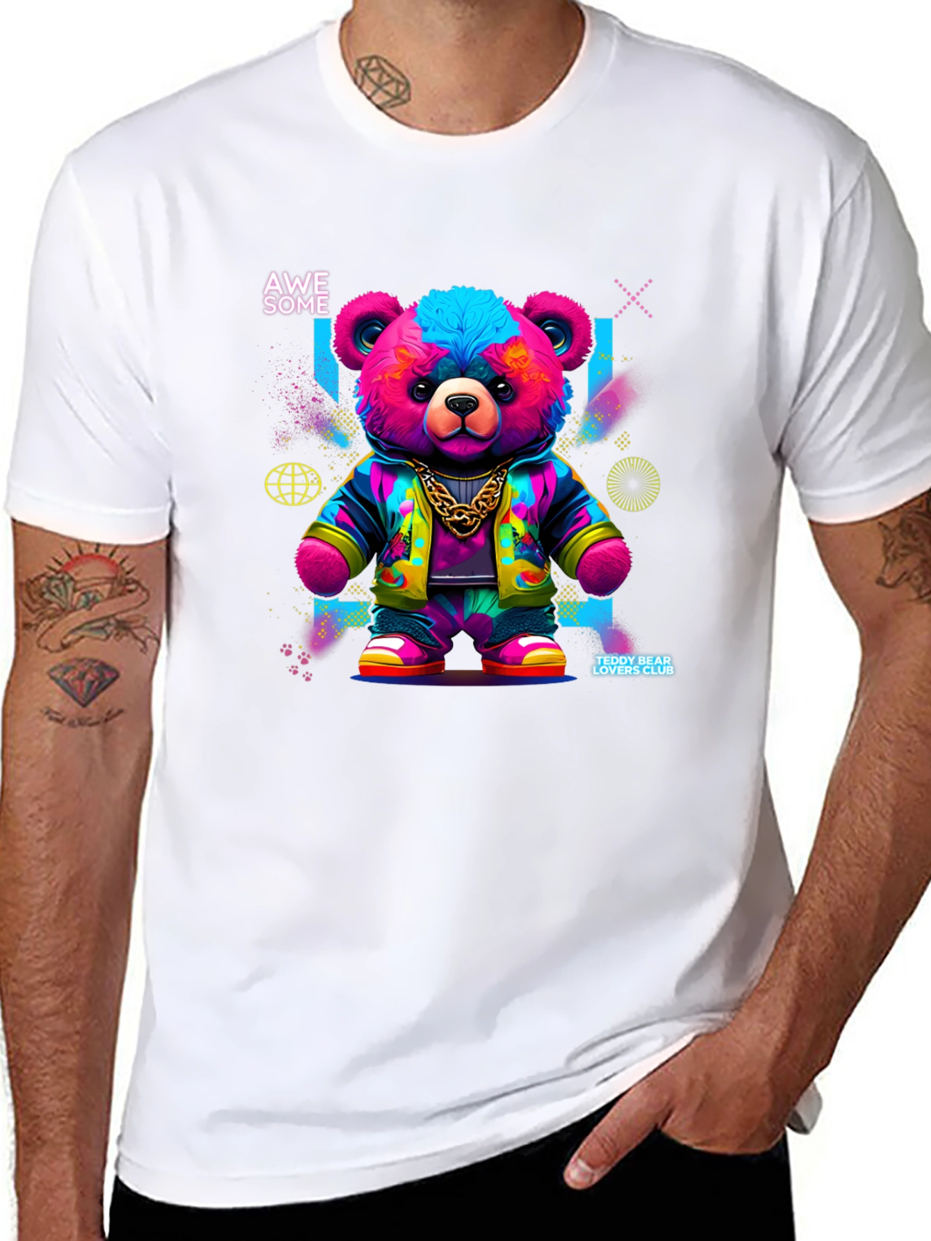 Awesome Teddy Bear Graphic T-Shirt