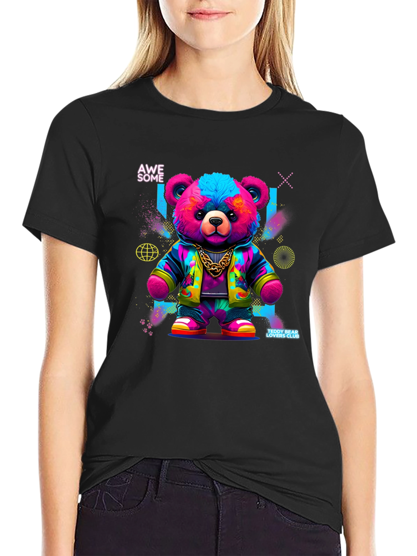 Awesome Teddy Bear Graphic T-Shirt