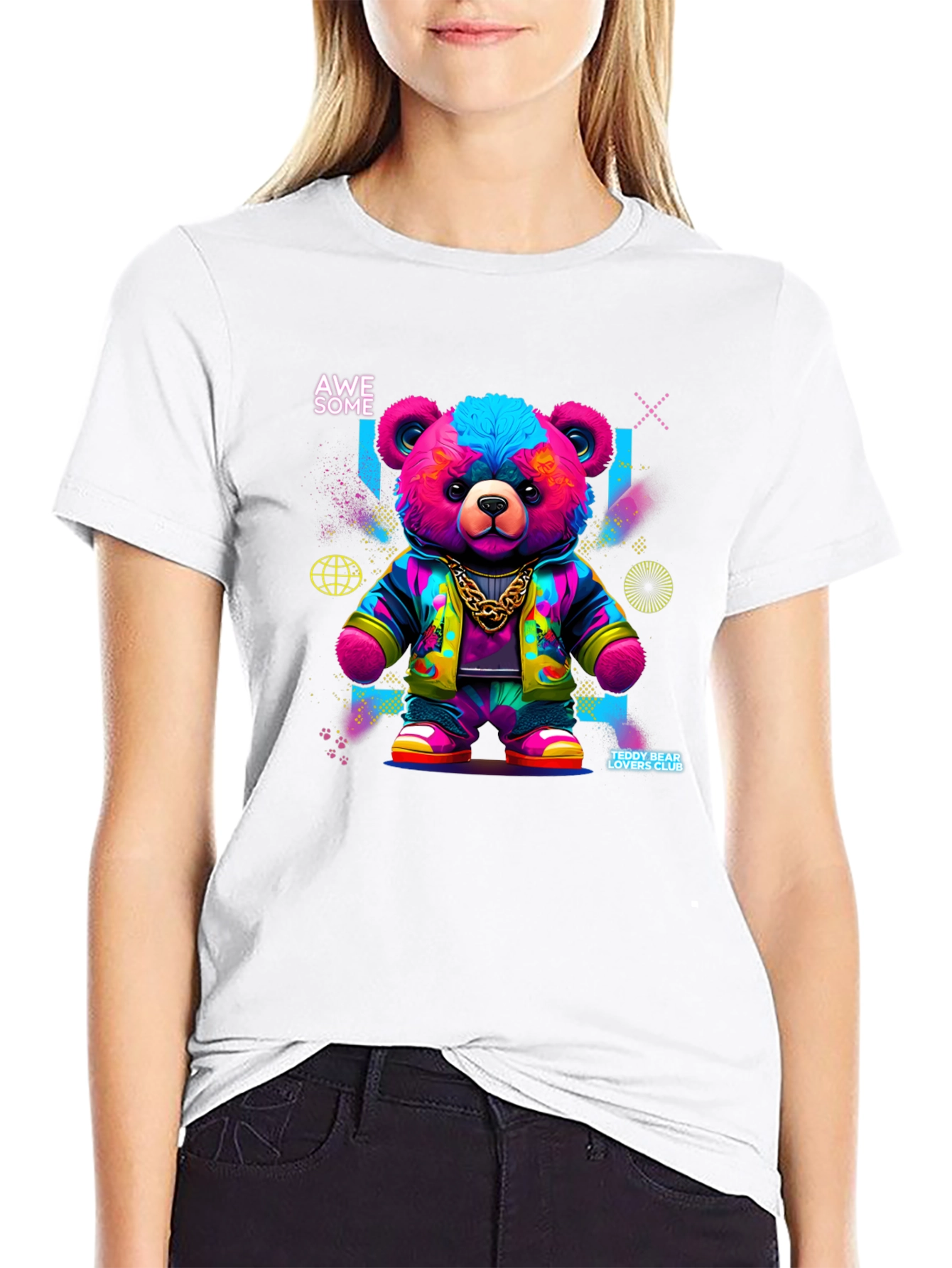 Awesome Teddy Bear Graphic T-Shirt