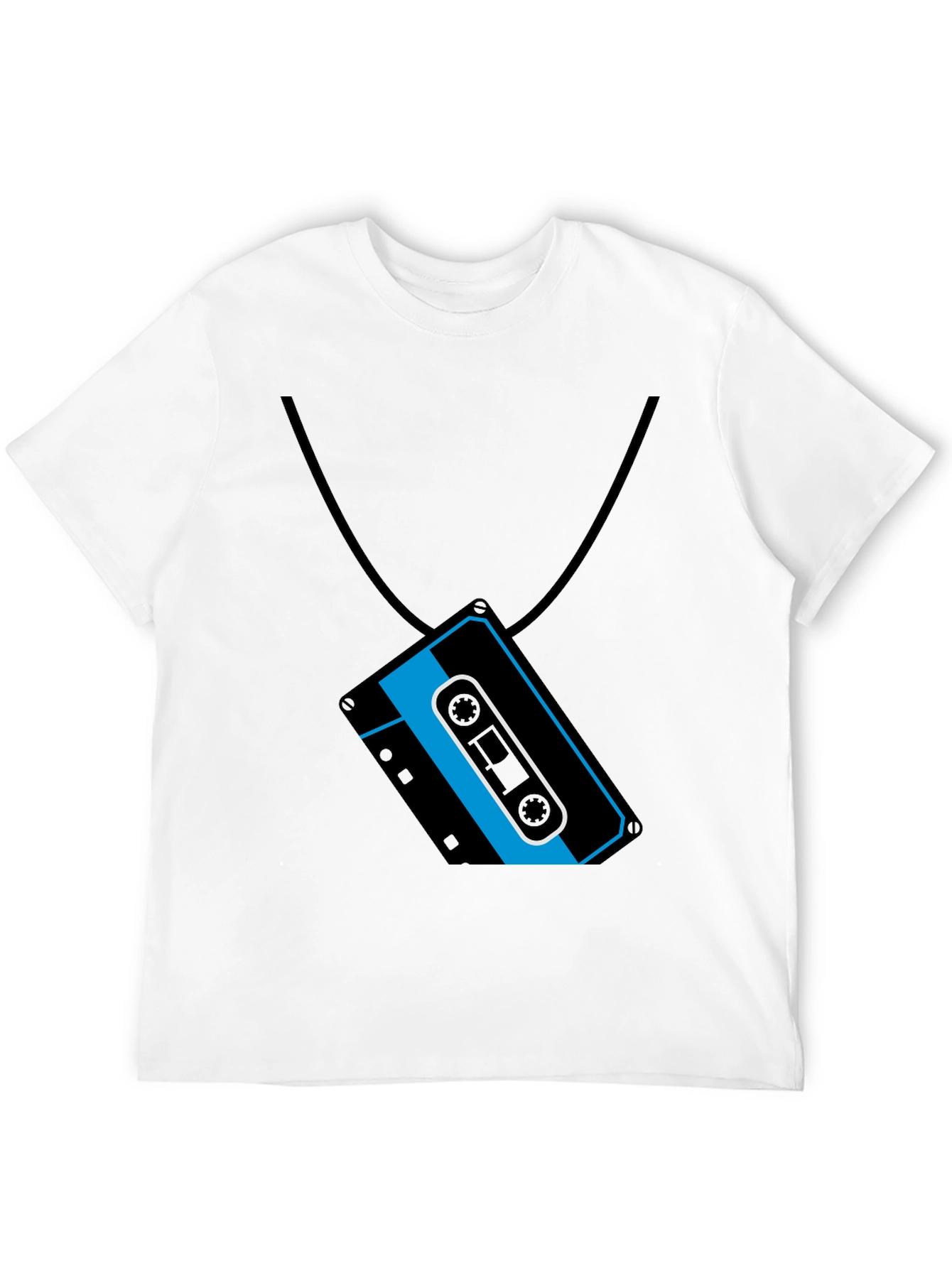 Retro Cassette Tape Necklace Graphic T-Shirt